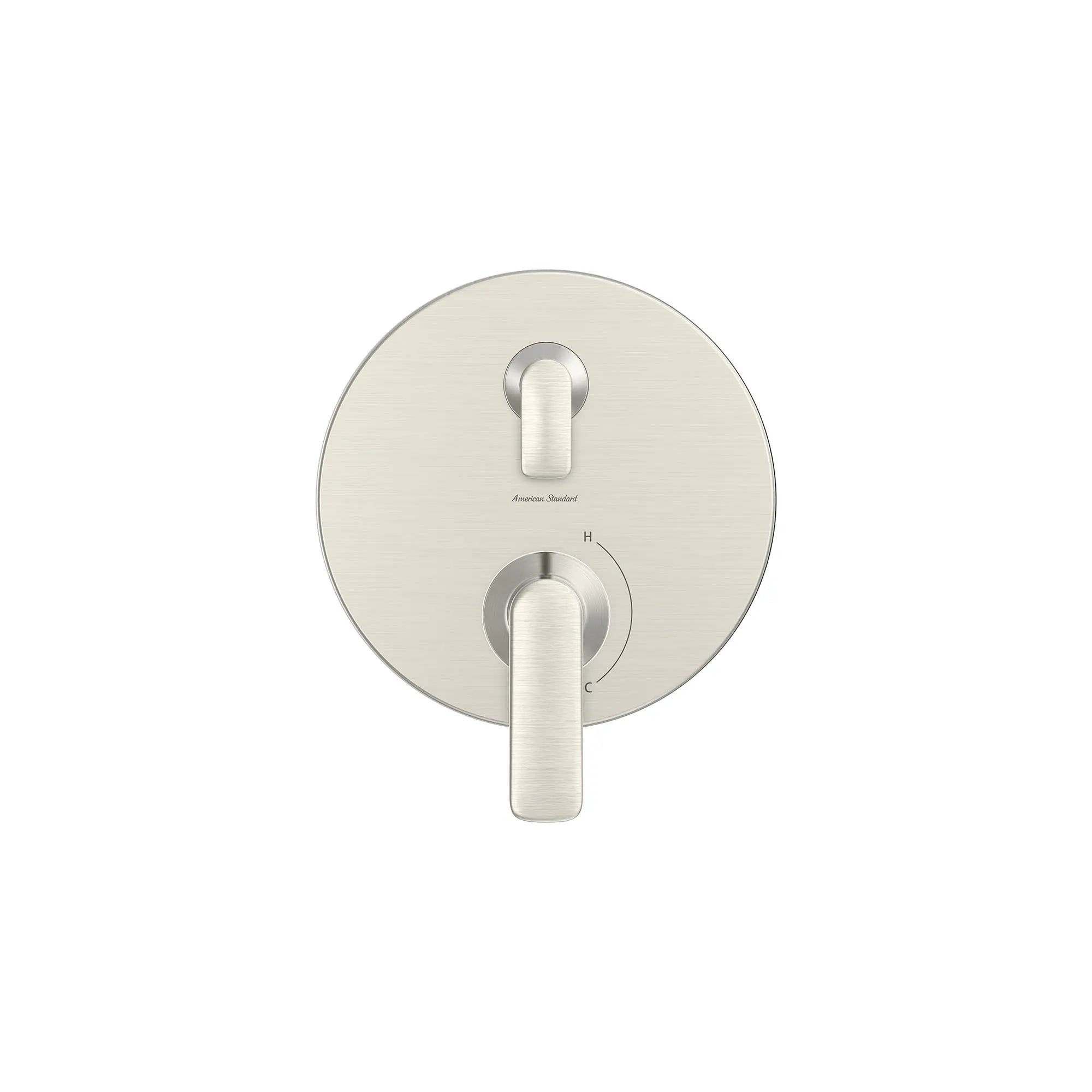 Aspirations 2-Handle 2 or 3 Way Shower Diverter Trim with Discrete Cartridge // BRUSHED NICKEL // 155656_Aspirations_SiloFront_tu061740.295_0001_Jan2023_0_CDNwebp.webp