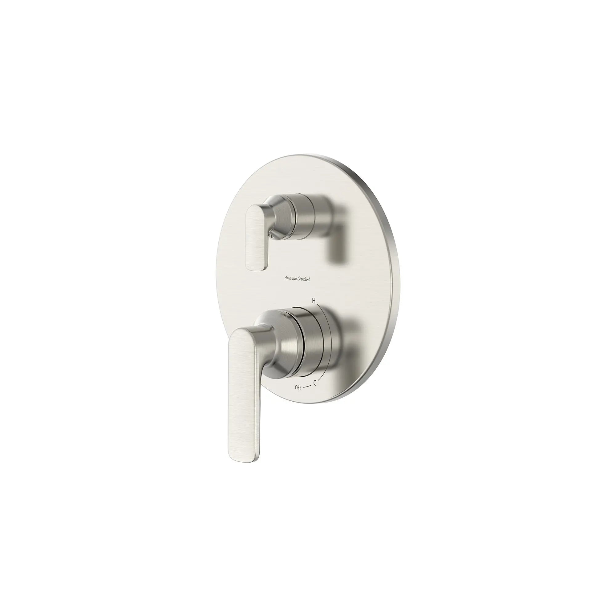 Aspirations 2-Handle 2 or 3 Way Shower Diverter Trim with Discrete Cartridge // BRUSHED NICKEL // 155664_Aspirations_SiloLeft_tu061740.295_0001_Jan2023_0_CDNwebp.webp