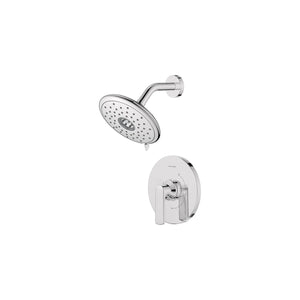 [TU061507.002] Aspirations 1.8 gpm/6.8L/min Shower Trim Kit With Water-Saving Showerhead and Double Ceramic Pressure Balance Cartridge With Lever Handle - Polished Chrome
