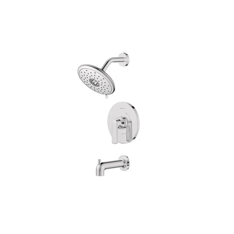 Aspirations 1.8 gpm/6.8 L/min Tub and Shower Trim Kit With Water-Saving Showerhead and Double Ceramic Pressure Balance Cartridge With Lever Handle