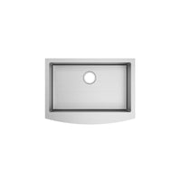 [18SB.9302200AR.075] Suffolk® 30 x 22-Inch Stainless Steel Undermount Single-Bowl Apron Front/Farmhouse Residential Kitchen Sink with Grid - Stainless Steel