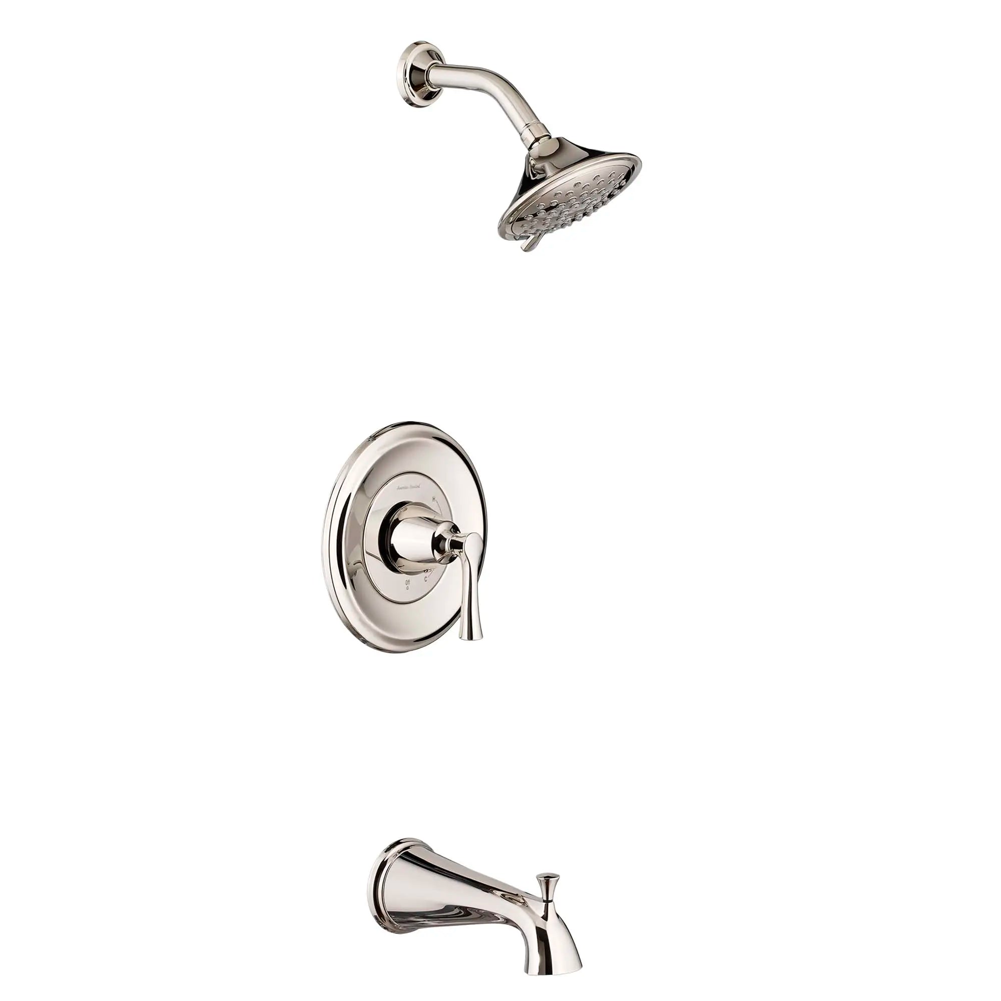 Estate 2.5 gpm/9.5 L/min Tub and Shower Trim Kit With 3-Function Showerhead, Double Ceramic Pressure Balance Cartridge With Lever Handle // TUB & SHOWER / 2.5 GPM / POLISHED NICKEL // 166712_T722502013_0_CDNwebp.webp