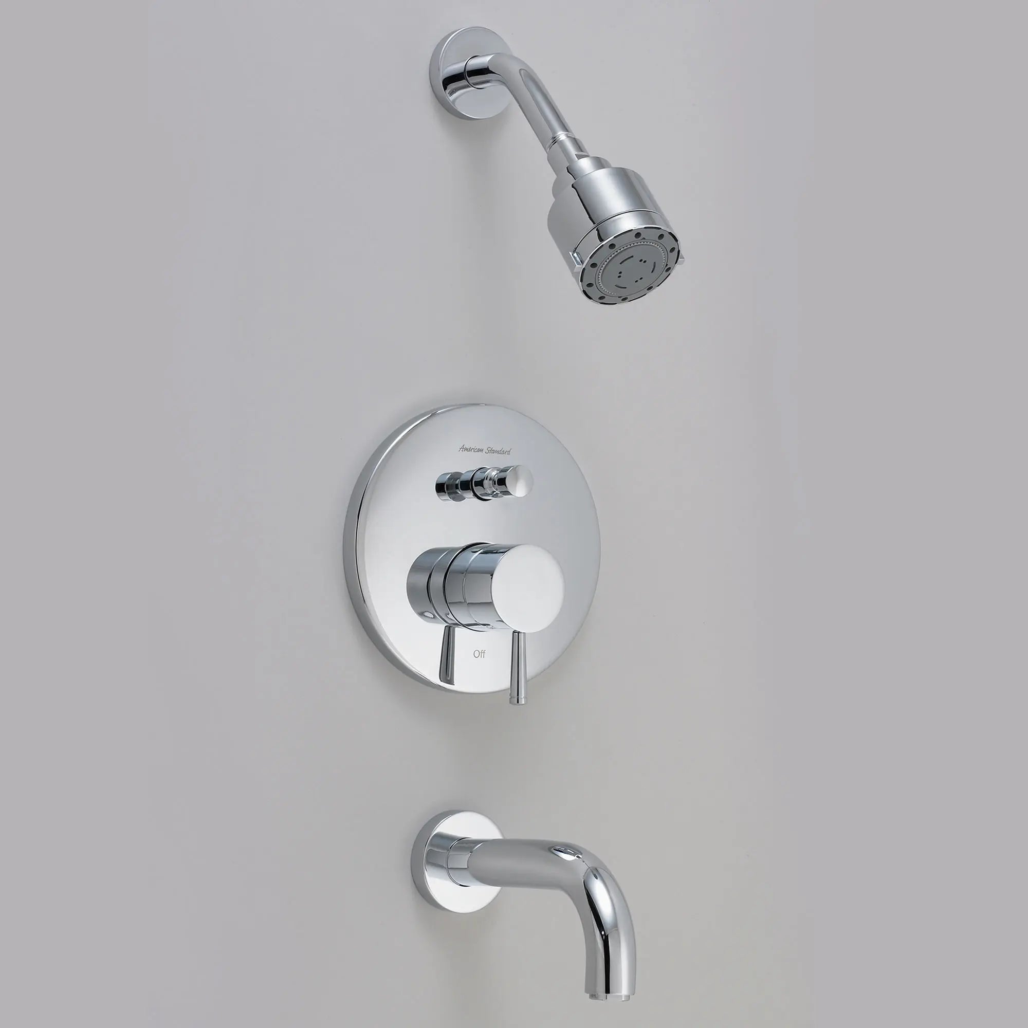 Serin® 2.5 gpm/9.5 L/min Tub and Shower Trim Kit With Rain Shower Head, Double Ceramic Pressure Balance Cartridge With Lever Handle // POLISHED CHROME // 166735_P-T064602002_02_0_CDNwebp.webp
