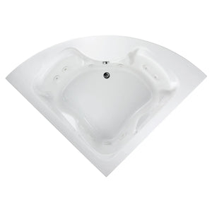 [2775018W.020] Cadet® Corner 60 x 60-Inch Drop-In Bathtub With Hydromassage System - White