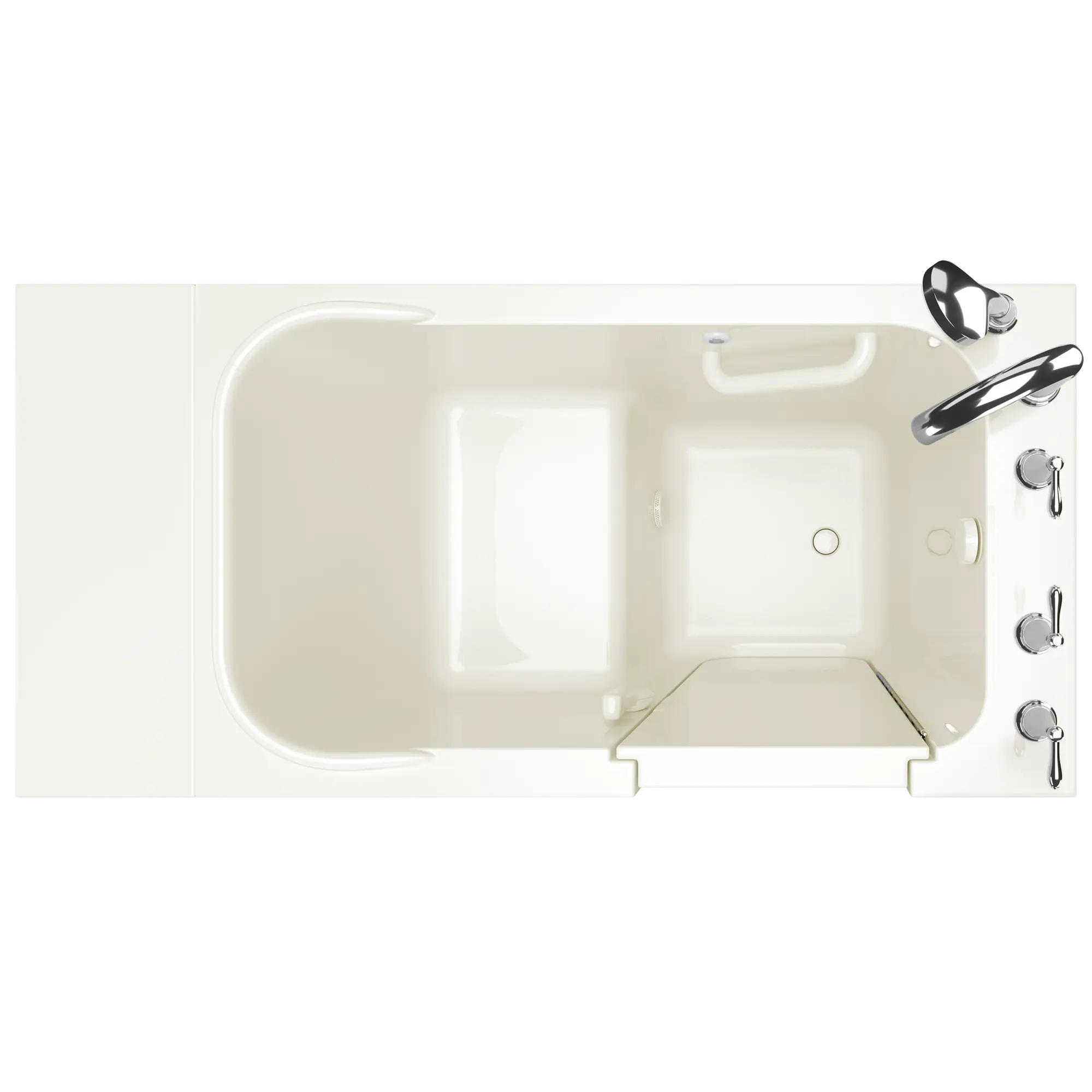 Gelcoat Value Series 28 x 48-Inch Walk-in Tub With Soaker System - Right-Hand Drain With Faucet // LINEN // 166797_Top_2848309SRL_509_SSV4828RS-BC_KO_0_CDNwebp.webp
