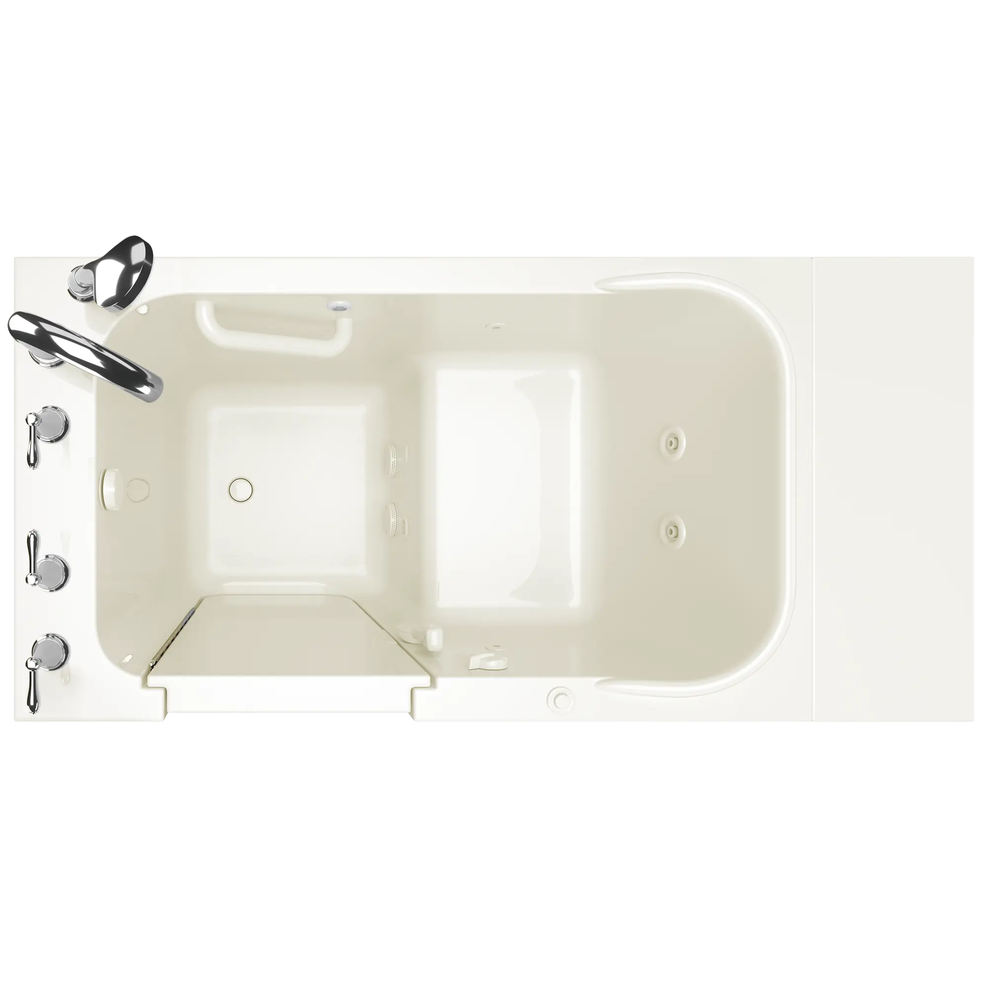 Gelcoat Value Series 28 x 48-Inch Walk-in Tub With Whirlpool System - Left-Hand Drain With Faucet // LINEN // 166798_Top_2848309WLL_509_SSV4828LJ-BC_KO_0_CDNwebp.webp