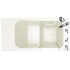 [2848.509.WRL] Gelcoat Value Series 28 x 48-Inch Walk-in Tub With Whirlpool System - Right-Hand Drain With Faucet - Linen