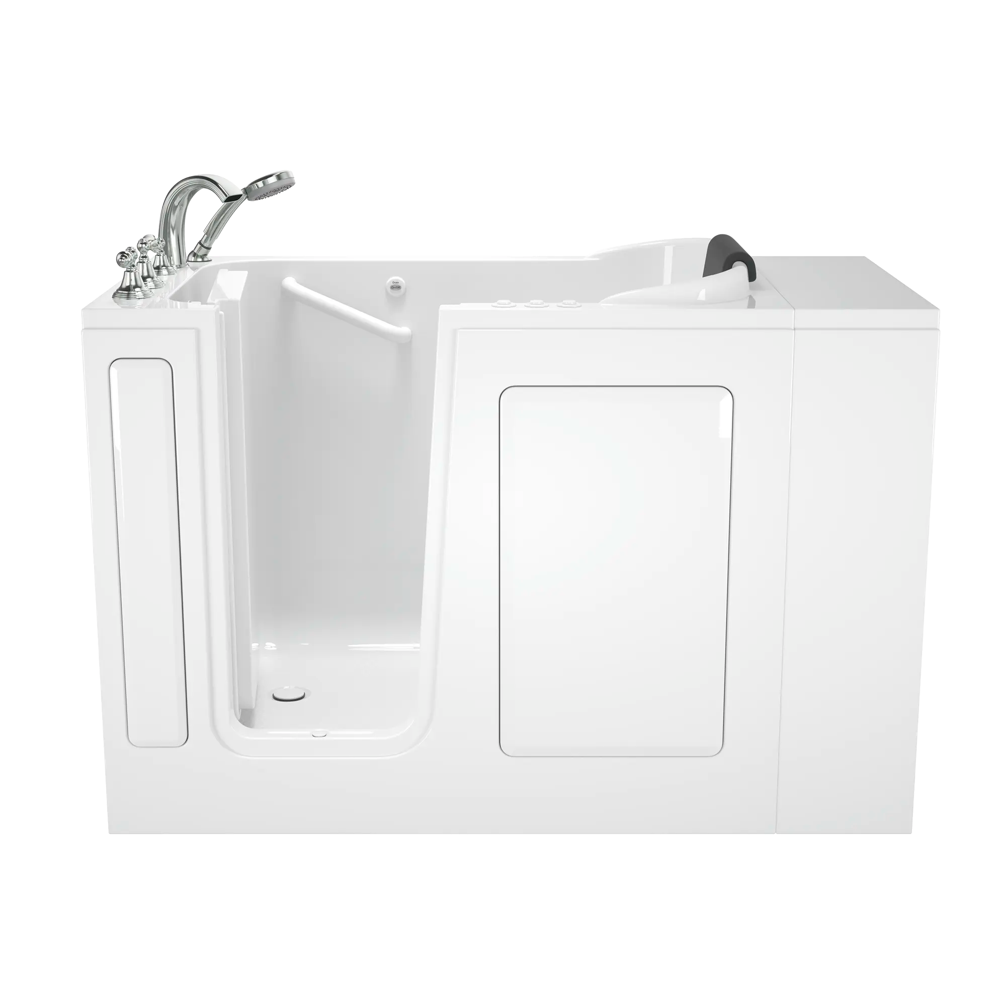Gelcoat Premium Series 28 x 48-Inch Walk-in Tub With Combination Air Spa and Whirlpool Systems - Left-Hand Drain With Faucet // WHITE // 166800_Front_2848_109_CLW_SS4828LD-WH_0_CDNwebp.webp