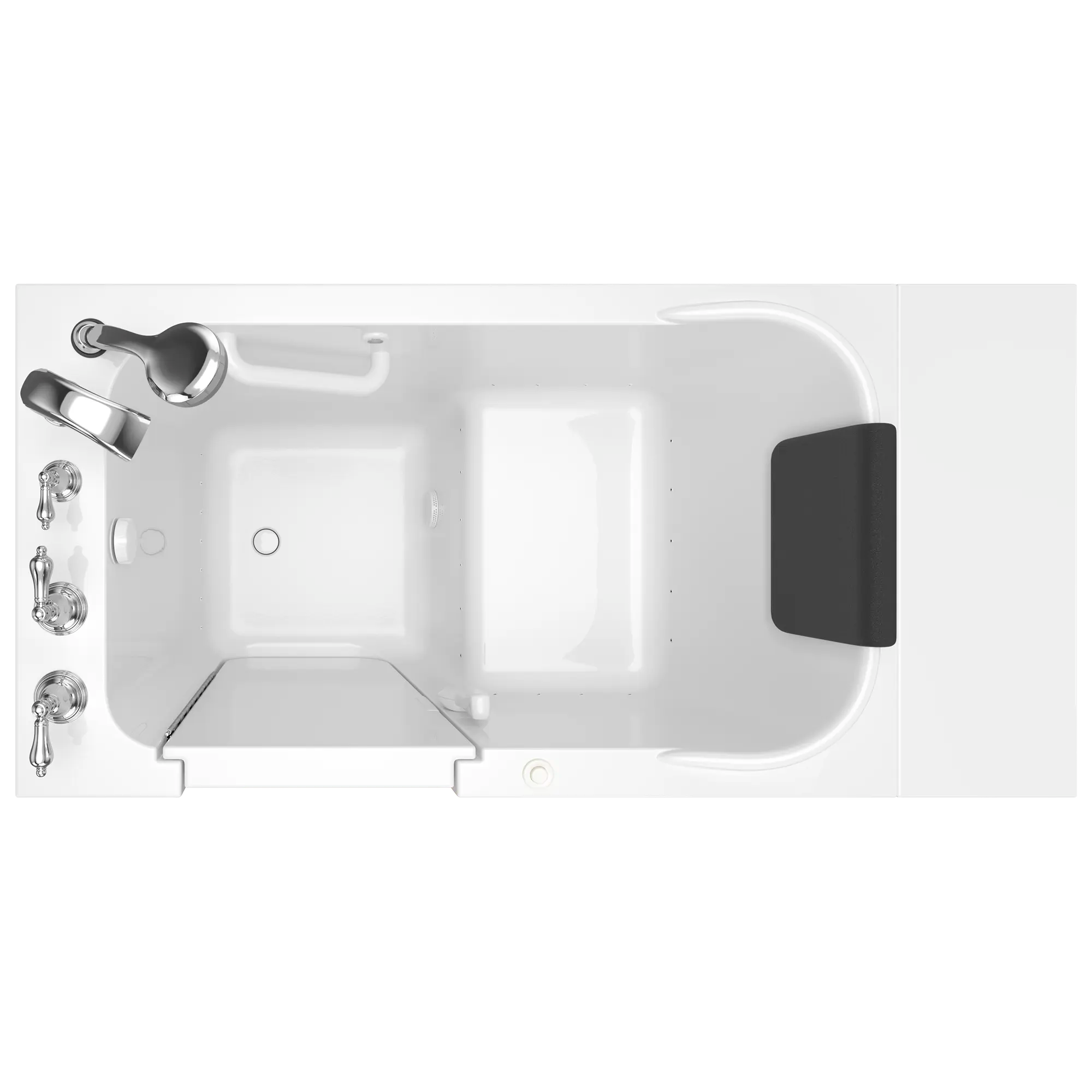 Gelcoat Premium Series 28 x 48-Inch Walk-in Tub With Air Spa System - Left-Hand Drain With Faucet // WHITE // 166802_Overhead_2848_109_ALW_SS4828LA-WH_0_CDNwebp.webp