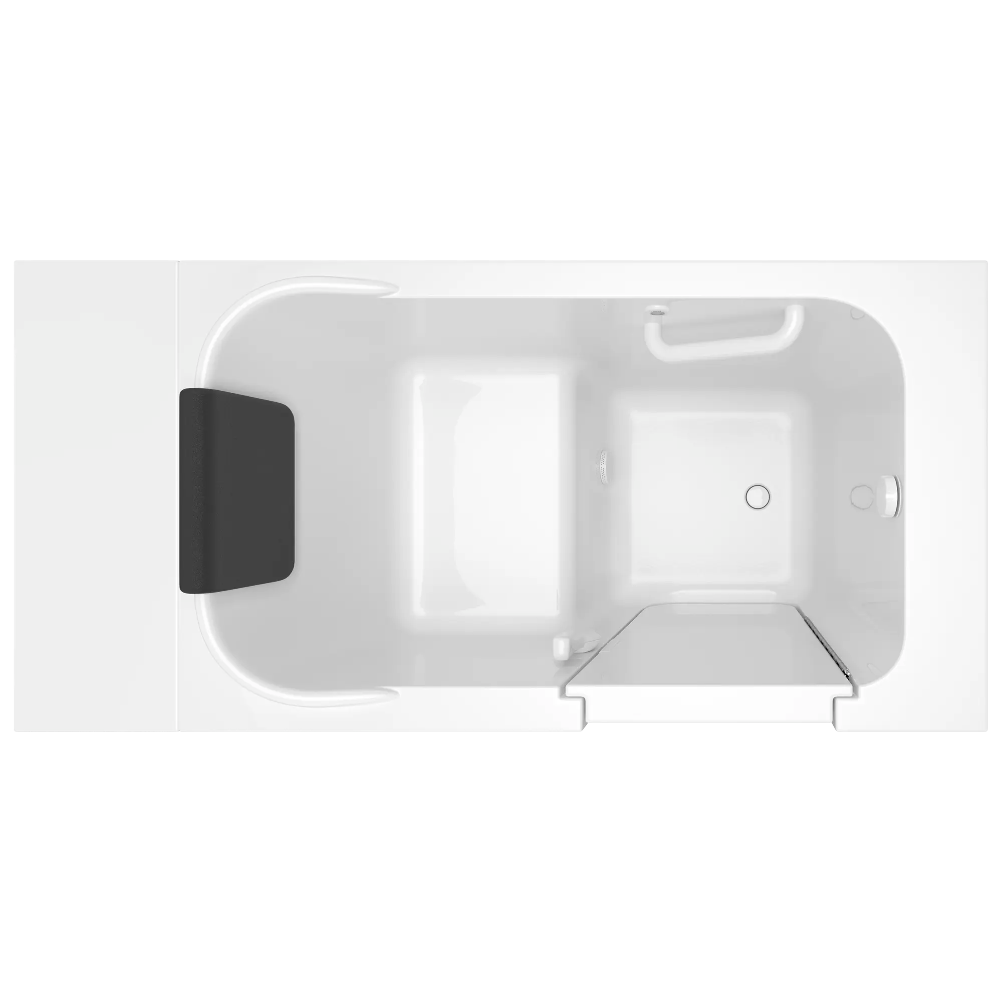 Gelcoat Premium Series 28 x 48-Inch Walk-in Tub With Soaker System - Right-Hand Drain // WHITE // 166814_Overhead_2848_105_SRW_0_CDNwebp.webp