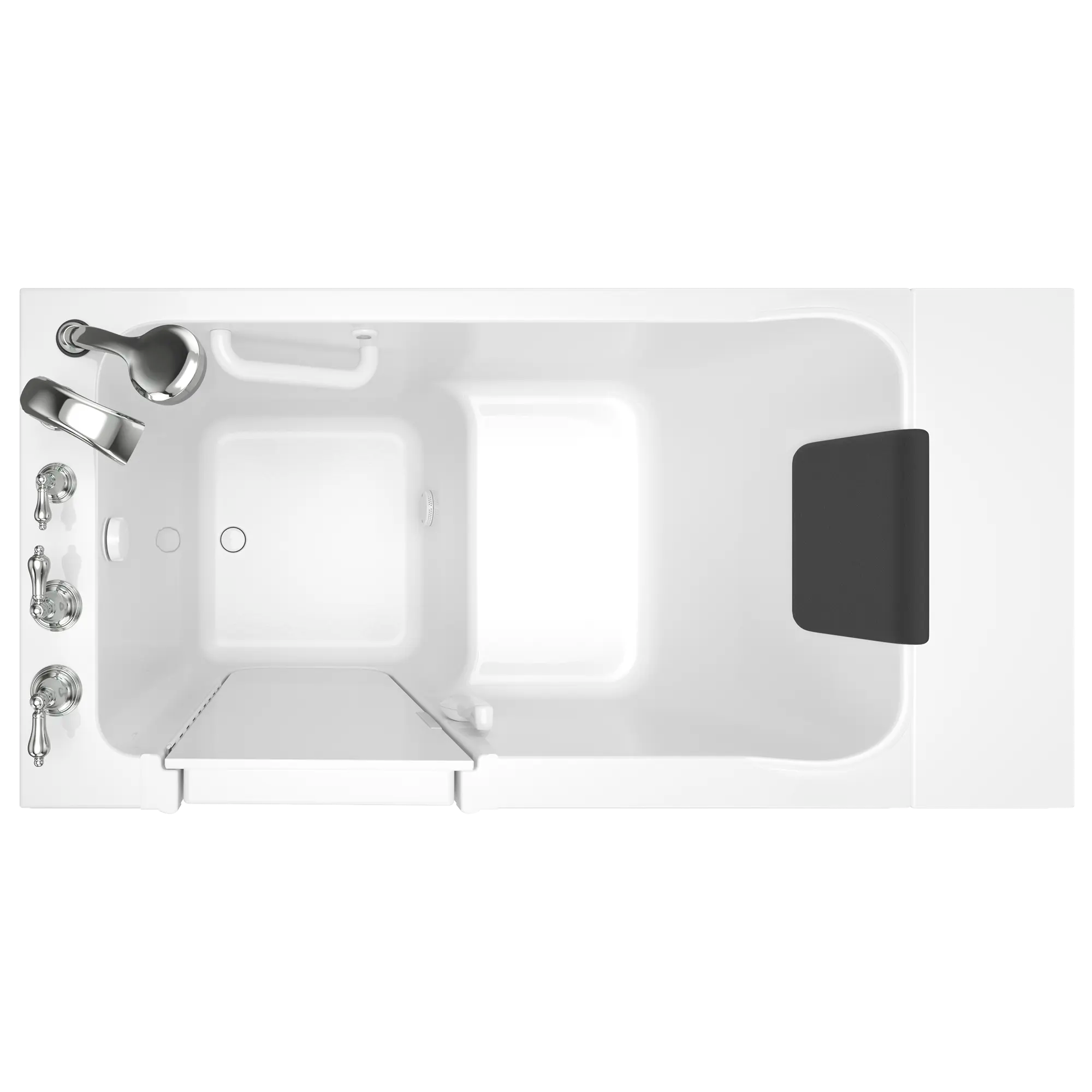 Acrylic Luxury Series 30 x 51 -Inch Walk-in Tub With Soaker System - Left-Hand Drain With Faucet // WHITE // 166818_Top_3051_119_SLW_ST5130LS-WH_0_CDNwebp.webp