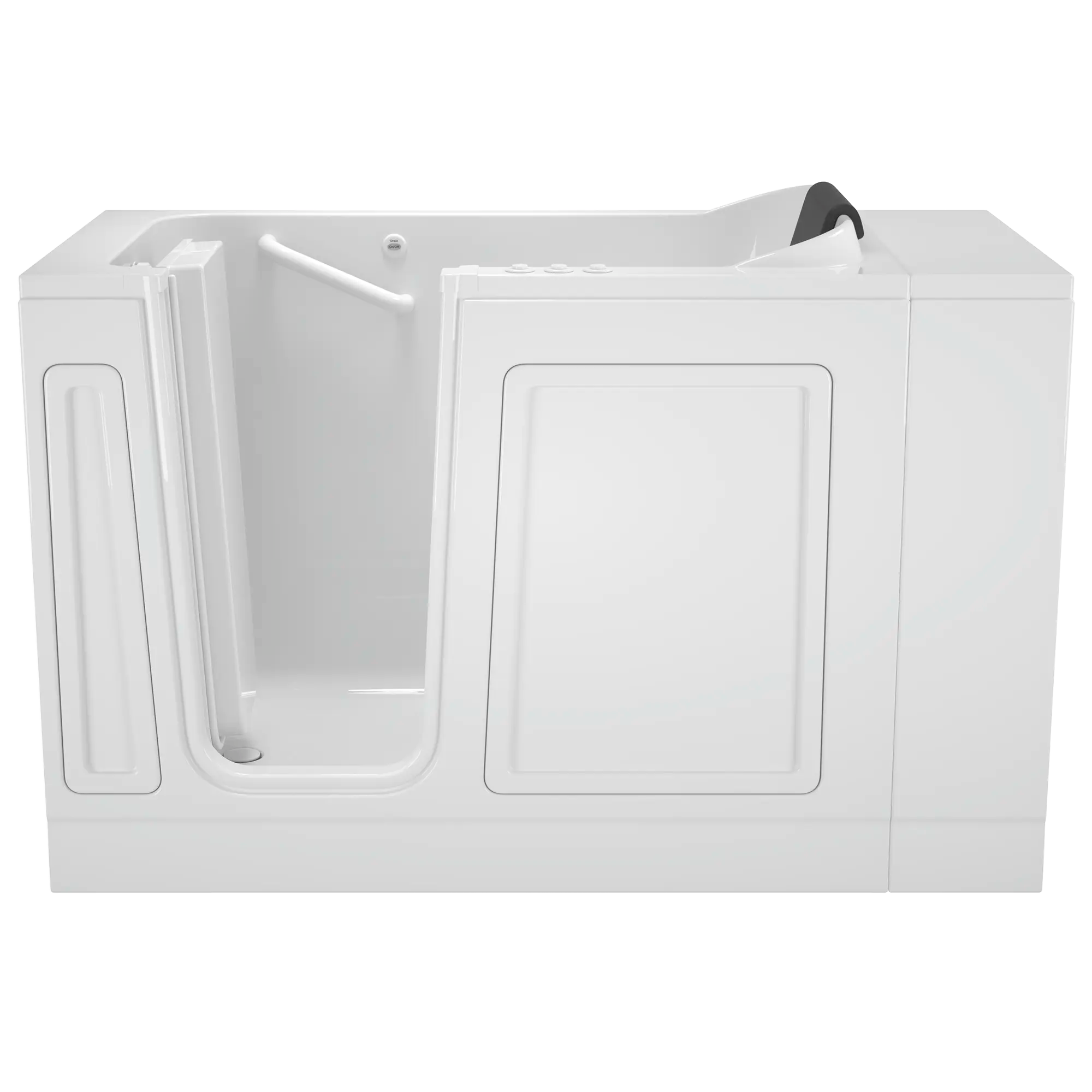 Acrylic Luxury Series 28 x 48-Inch Walk-in Tub With Combination Air Spa and Whirlpool Systems - Left-Hand Drain // WHITE // 166876_Front_2848_115_CLW_0_CDNwebp.webp