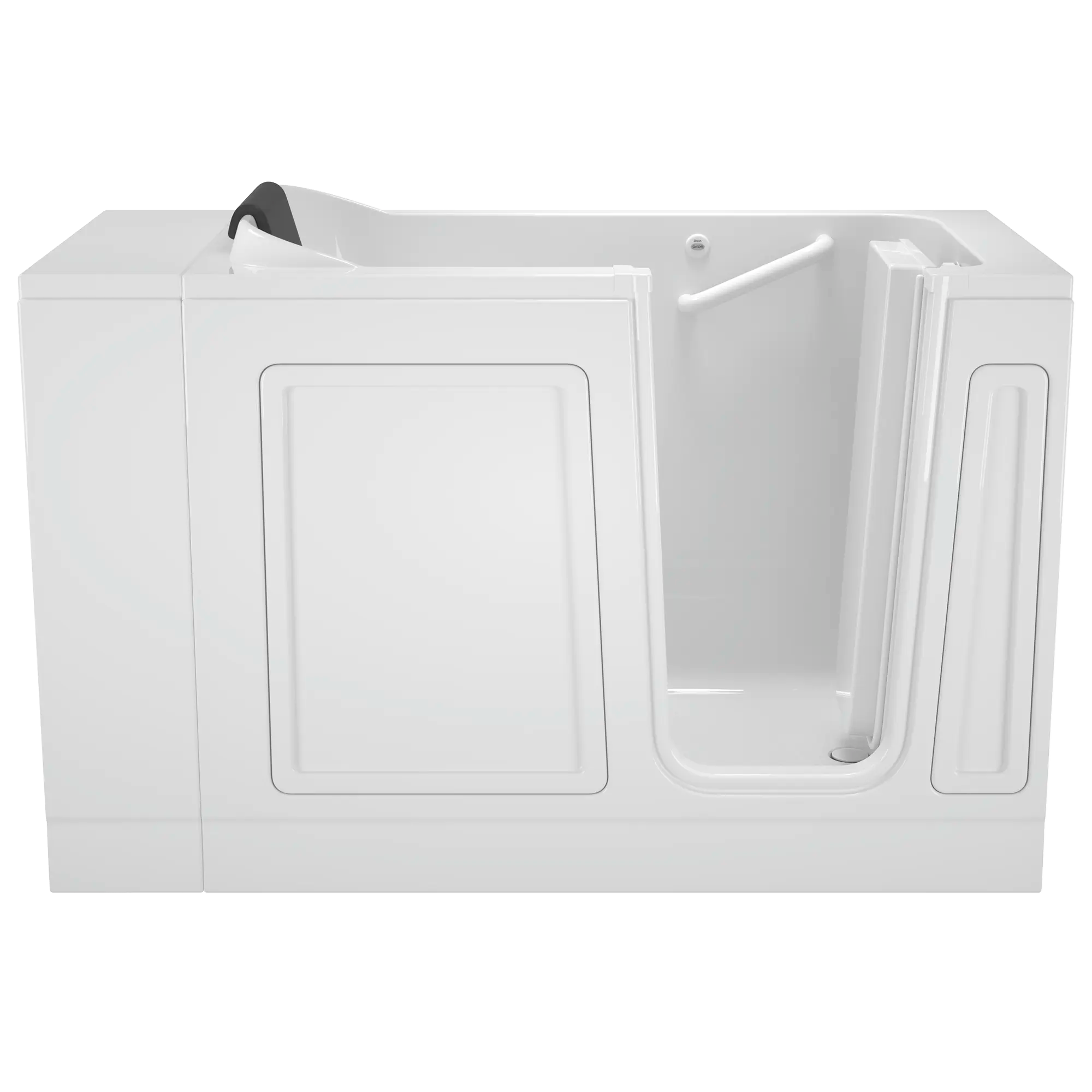 Acrylic Luxury Series 28 x 48-Inch Walk-in Tub With Soaker System - Right-Hand Drain // WHITE // 166877_Front_2848_115_SRW_0_CDNwebp.webp