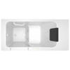 [2848.115.CLW] Acrylic Luxury Series 28 x 48-Inch Walk-in Tub With Combination Air Spa and Whirlpool Systems - Left-Hand Drain - Linen