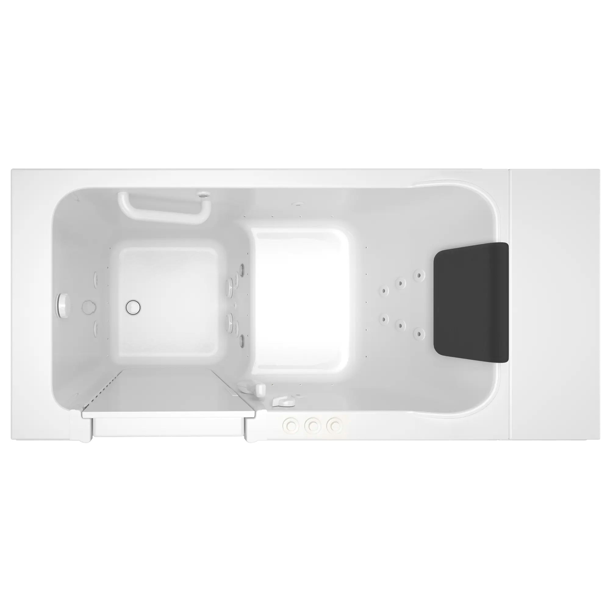 Acrylic Luxury Series 28 x 48-Inch Walk-in Tub With Combination Air Spa and Whirlpool Systems - Left-Hand Drain // WHITE // 166879_Top_2848_115_CLW_0_CDNwebp.webp