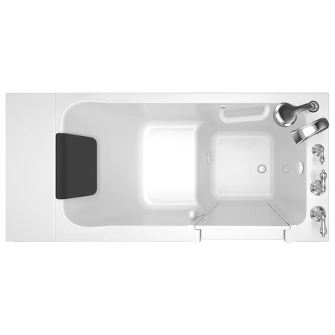 Acrylic Luxury Series 28 x 48-Inch Walk-in Tub With Soaker System - Right-Hand Drain With Faucet