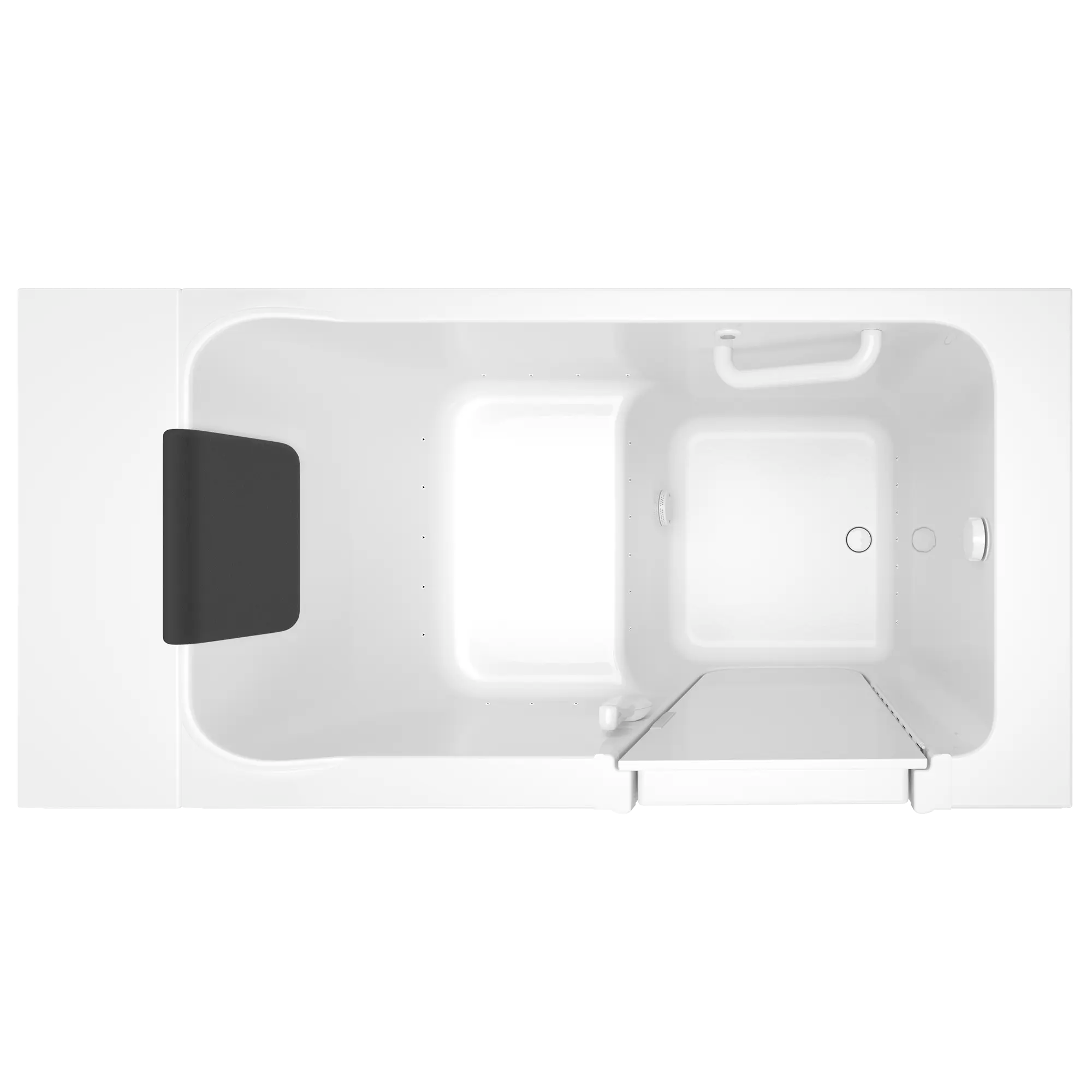 Acrylic Luxury Series 30 x 51 -Inch Walk-in Tub With Air Spa System - Right-Hand Drain // WHITE // 166886_Top_3051_115_ARW_0_CDNwebp.webp