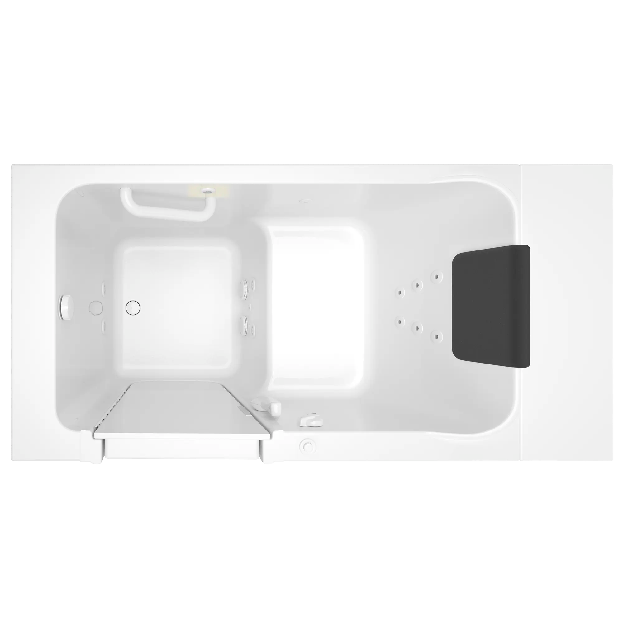 Acrylic Luxury Series 30 x 51 -Inch Walk-in Tub With Whirlpool System - Left-Hand Drain // WHITE // 166890_Top_3051_115_WLW_0_CDNwebp.webp