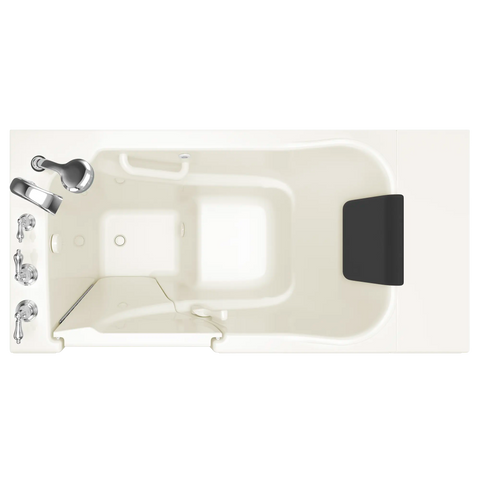 Gelcoat Premium Series 30 x 52 -Inch Walk-in Tub With Soaker System - Left-Hand Drain With Faucet