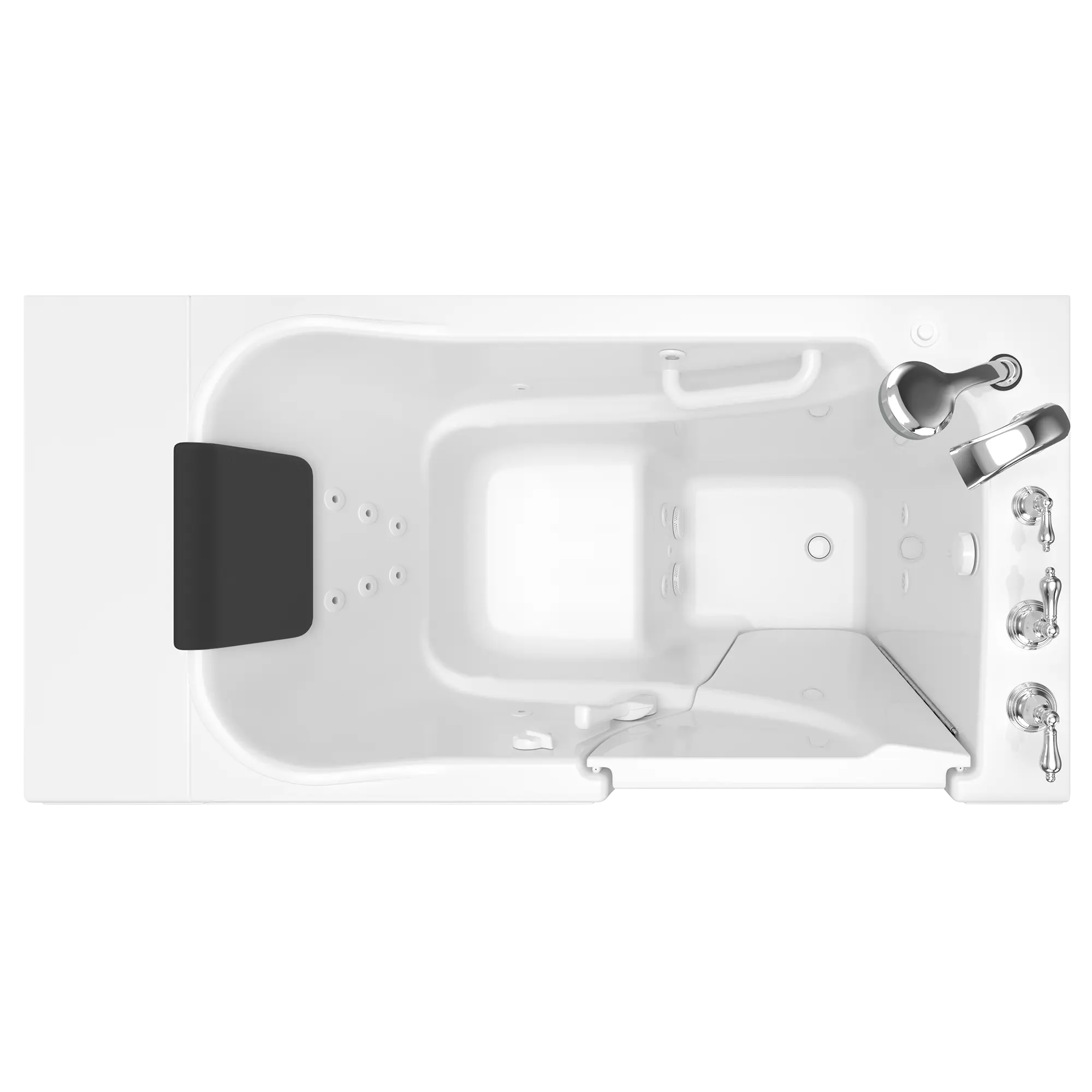 Gelcoat Premium Series 30 x 52 -Inch Walk-in Tub With Whirlpool System - Right-Hand Drain With Faucet // WHITE // 166900_Top_3052_109_WRW_SS5230RJ-WH_0_CDNwebp.webp