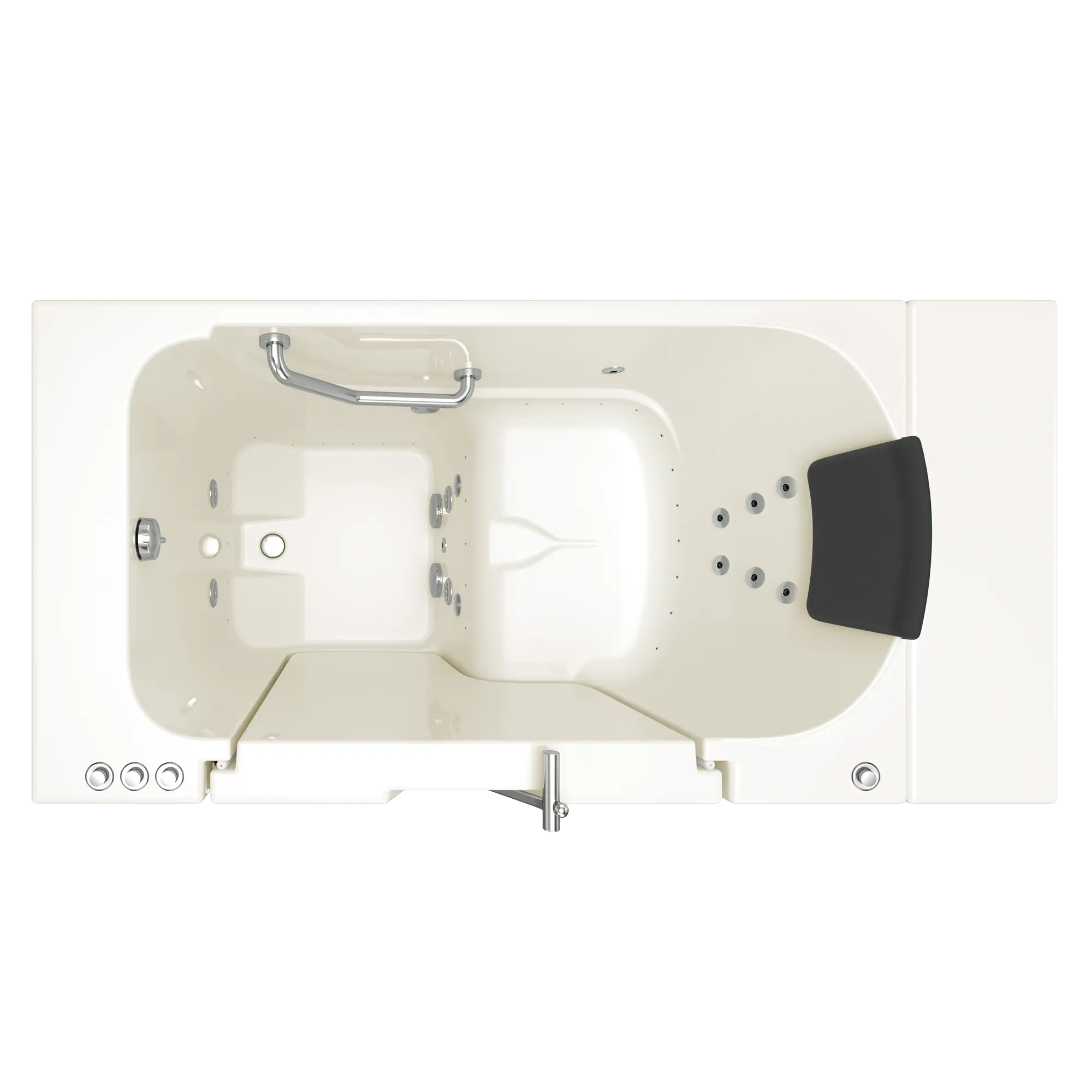 Gelcoat Premium Series 30 x 52 -Inch Walk-in Tub With Combination Air Spa and Whirlpool Systems - Left-Hand Drain // LINEN // 166901_Top_3052OD_105_CLL_0_CDNwebp.webp