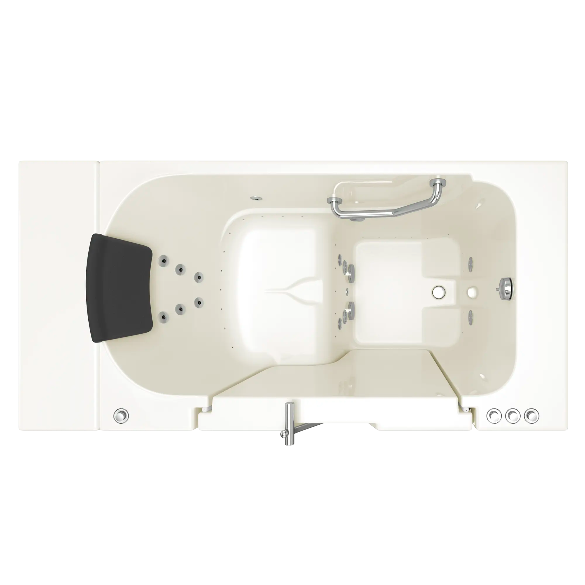 Gelcoat Premium Series 30 x 52 -Inch Walk-in Tub With Combination Air Spa and Whirlpool Systems - Right-Hand Drain // LINEN // 166902_Top_3052OD_105_CRL_0_CDNwebp.webp