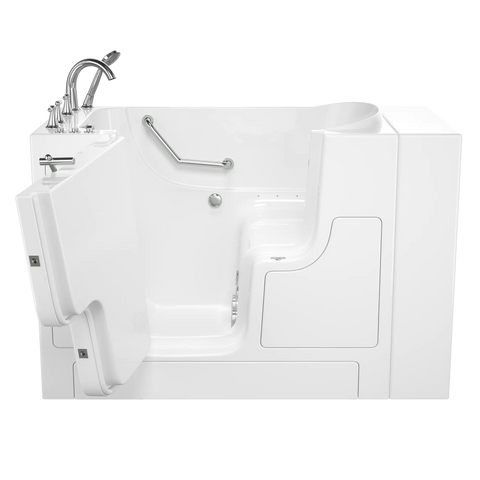 Gelcoat Value Series 30 x 52 -Inch Walk-in Tub With Combination Air Spa and Whirlpool Systems - Left-Hand Drain With Faucet
