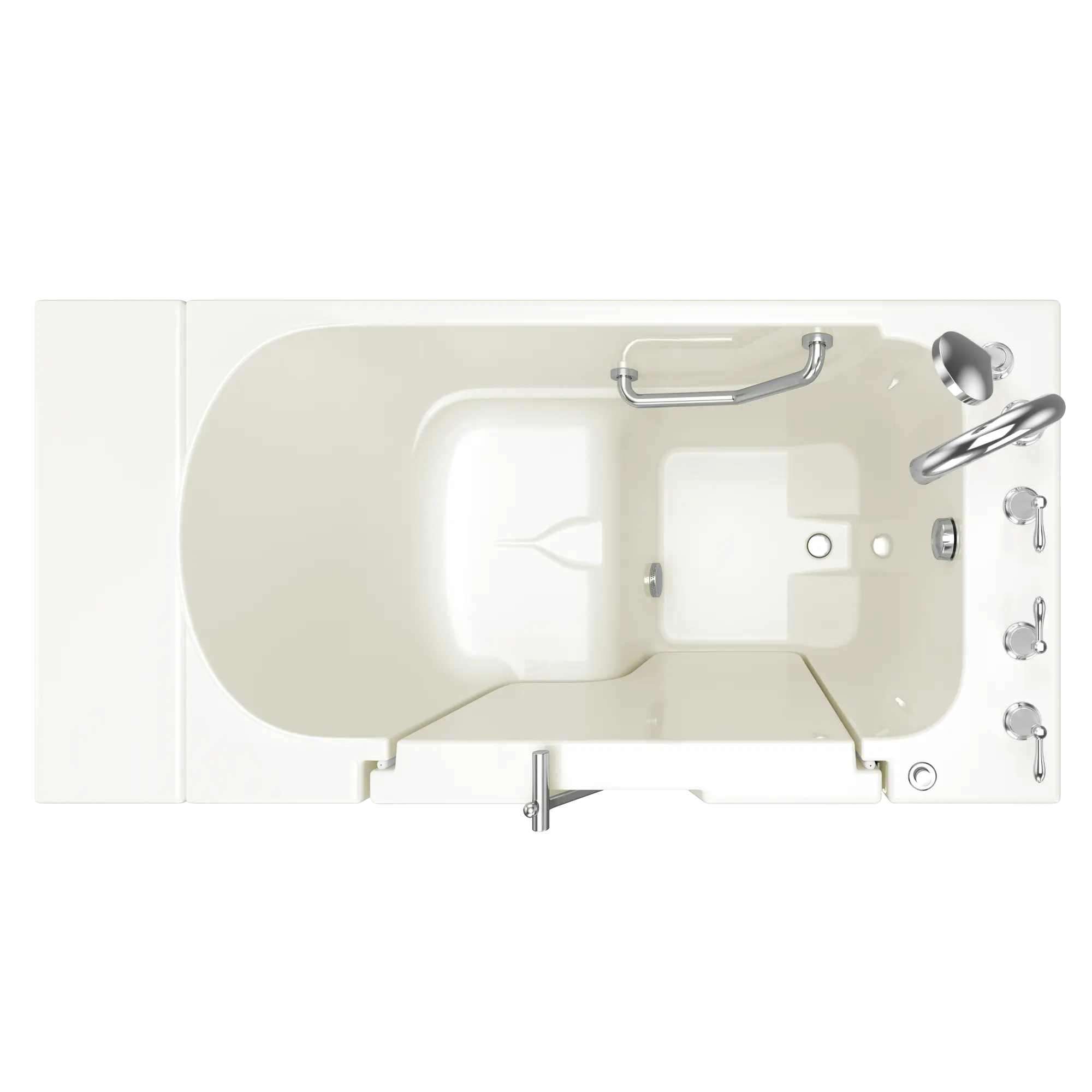 Gelcoat Value Series 30 x 52 -Inch Walk-in Tub With Soaker System - Right-Hand Drain With Faucet // LINEN // 166912_Top_3052OD_709_SRL_SS9OD5230RS-BC_0_CDNwebp.webp