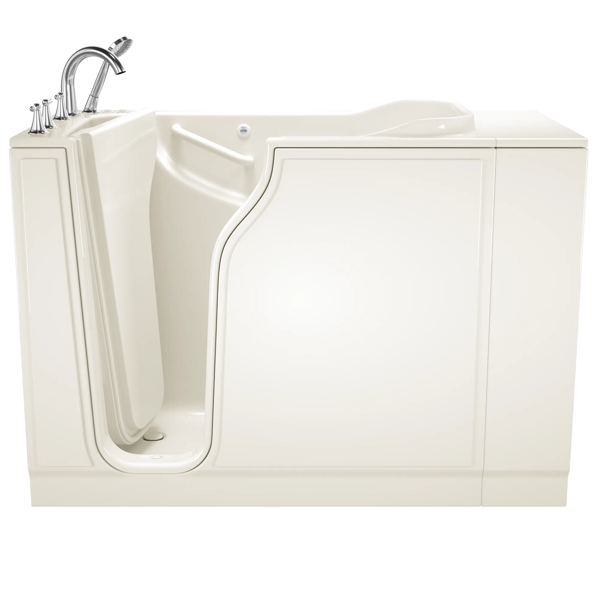 Gelcoat Value Series 30 x 52 -Inch Walk-in Tub With Combination Air Spa and Whirlpool Systems - Left-Hand Drain With Faucet // LINEN // 166916_Front_3052309CLL_509_SSV5230LD-BC_KO_0_CDNwebp.webp