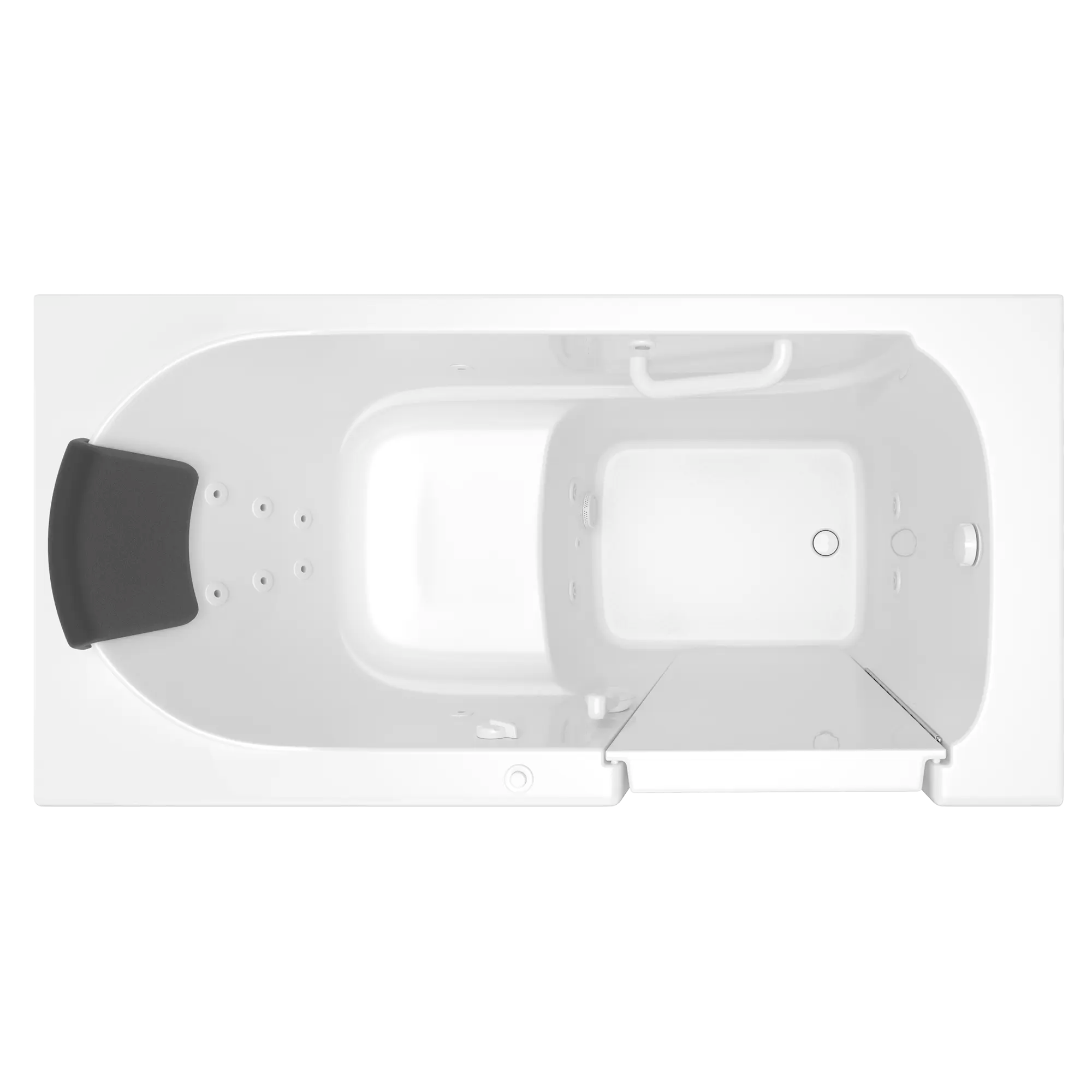 Gelcoat Premium Series 30 x 60 -Inch Walk-in Tub With Whirlpool System - Right-Hand Drain // WHITE // 166933_Top_3060_105_WRW_0_CDNwebp.webp