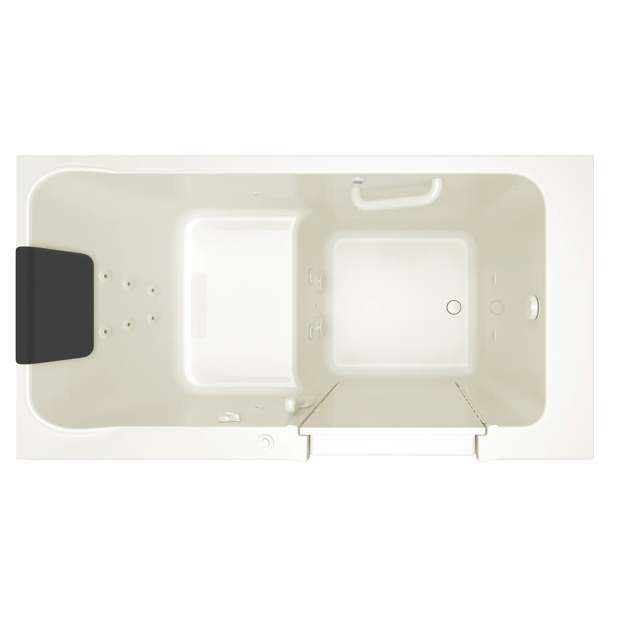 Acrylic Luxury Series 32 x 60 -Inch Walk-in Tub With Whirlpool System - Right-Hand Drain // LINEN // 166940_Top_3260_215_WRL_0_CDNwebp.webp