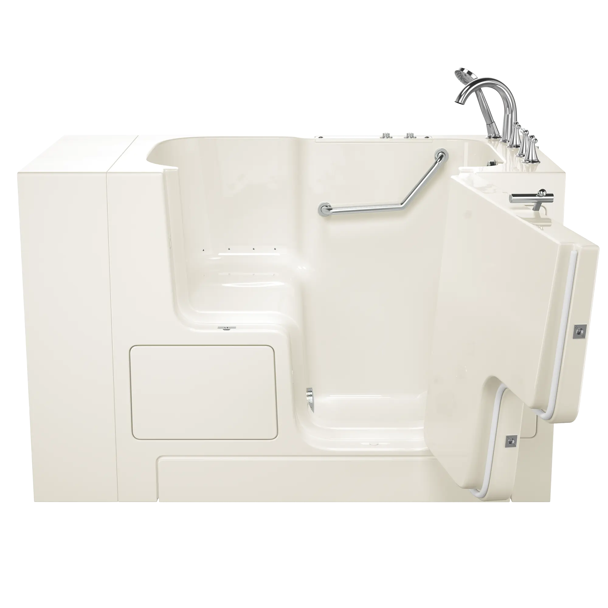 Gelcoat Value Series 32 x 52 -Inch Walk-in Tub With Air Spa System - Right-Hand Drain With Faucet // LINEN // 166950_Front_3252OD_709_ARL_SS9OD5232RA-BC_0_CDNwebp.webp