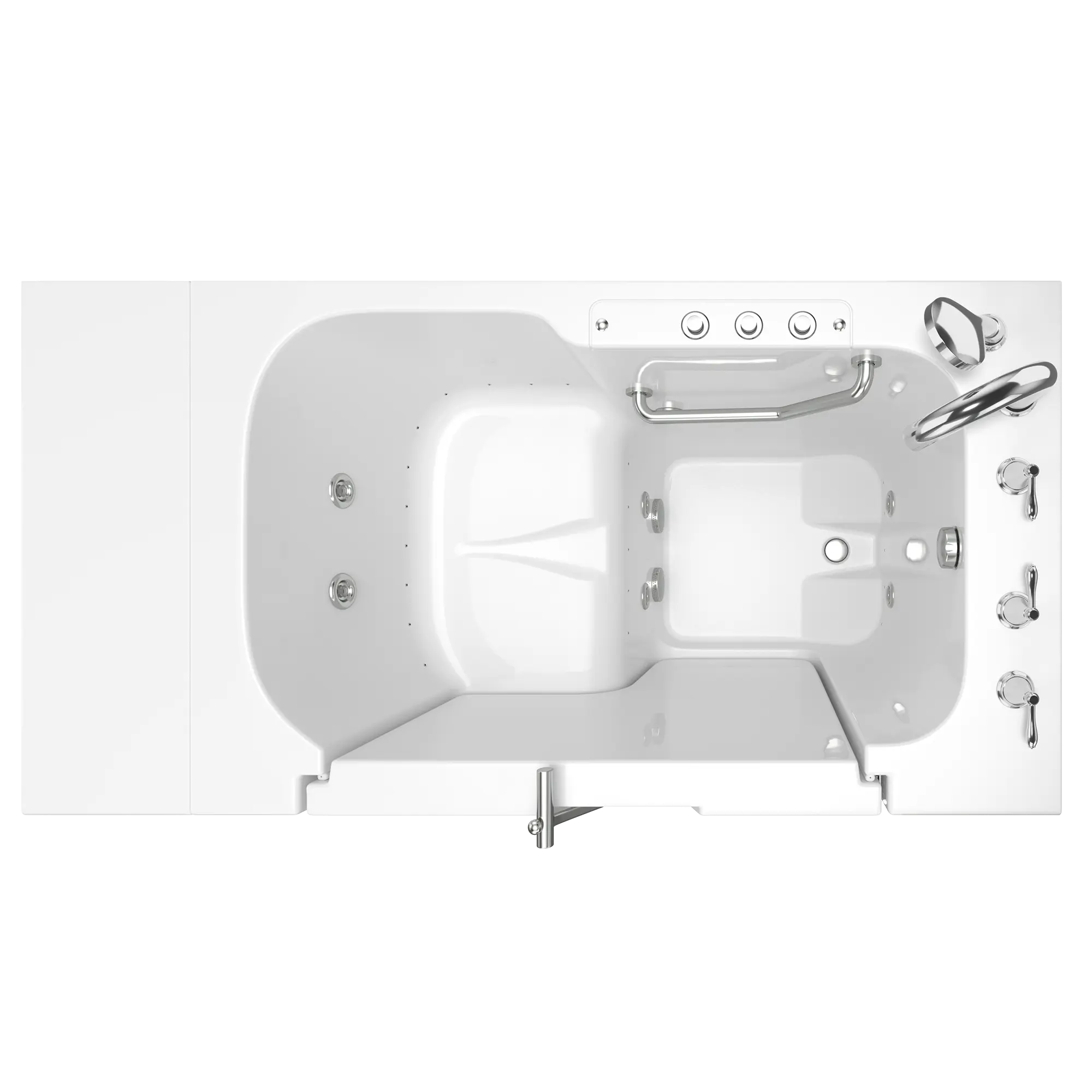 Gelcoat Value Series 32 x 52 -Inch Walk-in Tub With Combination Air Spa and Whirlpool Systems - Right-Hand Drain With Faucet // WHITE // 166951_Top_3252OD_709_CRW_SS9OD5232RD-WH_0_CDNwebp.webp