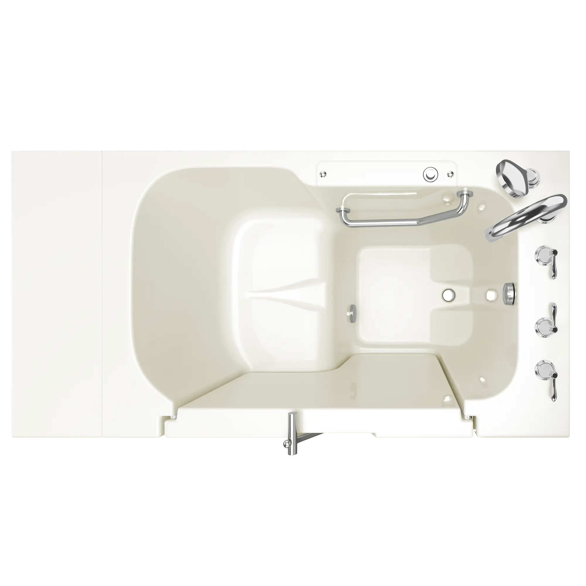 Gelcoat Value Series 32 x 52 -Inch Walk-in Tub With Soaker System - Right-Hand Drain With Faucet // LINEN // 166952_Top_3252OD_709_SRL_SS9OD5232RS-BC_0_CDNwebp.webp