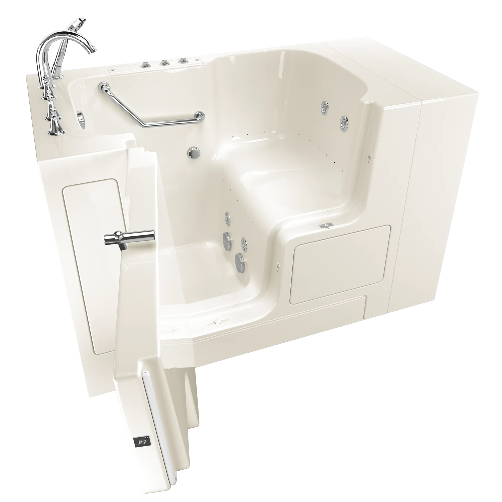 Gelcoat Value Series 32 x 52 -Inch Walk-in Tub With Combination Air Spa and Whirlpool Systems - Left-Hand Drain With Faucet // LINEN // 166954_3252OD709CLL_SS9OD5232LD-BC_KO_0_CDNwebp.webp
