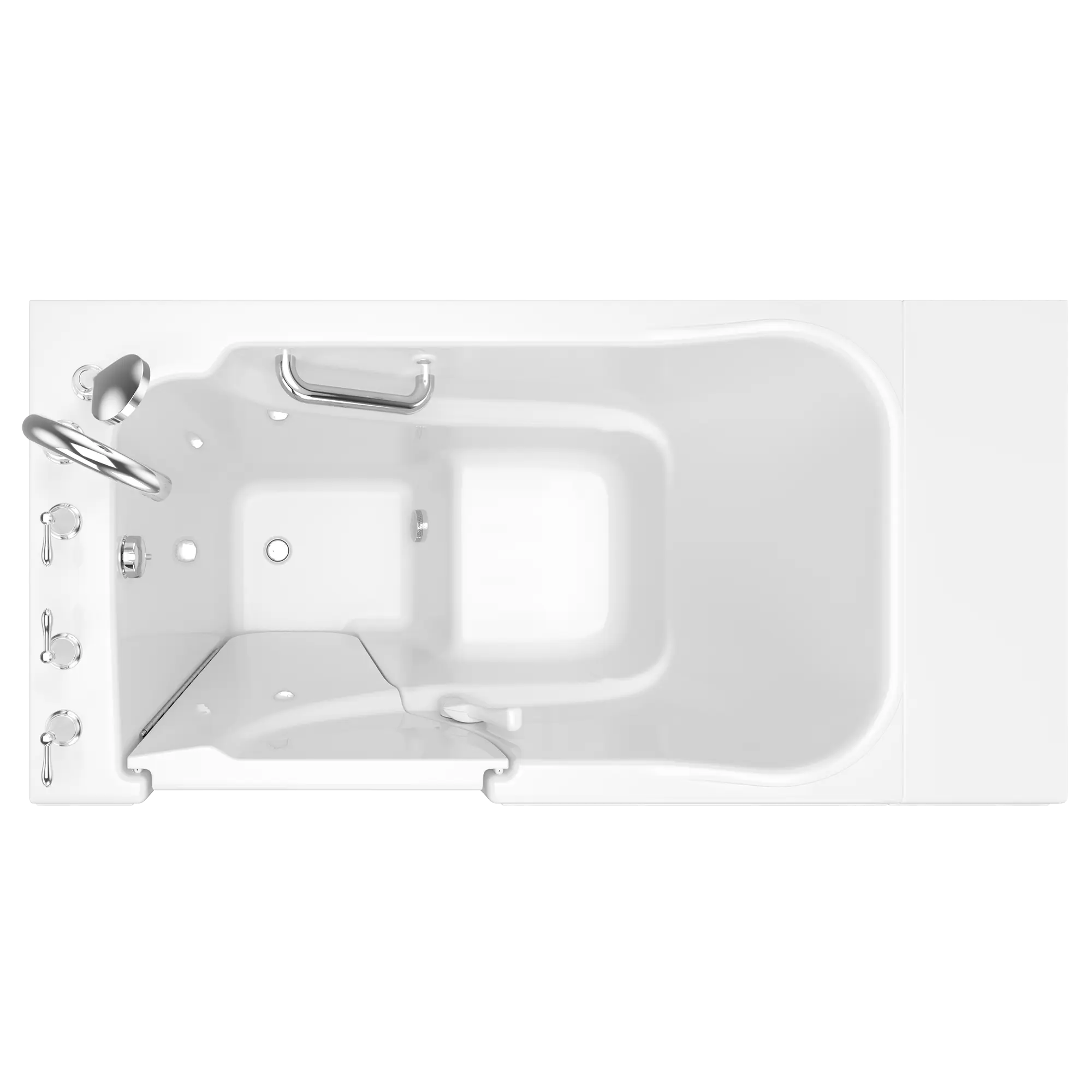 Gelcoat Value Series 30x52 Inch Soaking Walk-In Bathtub - Left Hand Door and Drain // WHITE // 166969_Top_3052_409_SLW_0_CDNwebp.webp