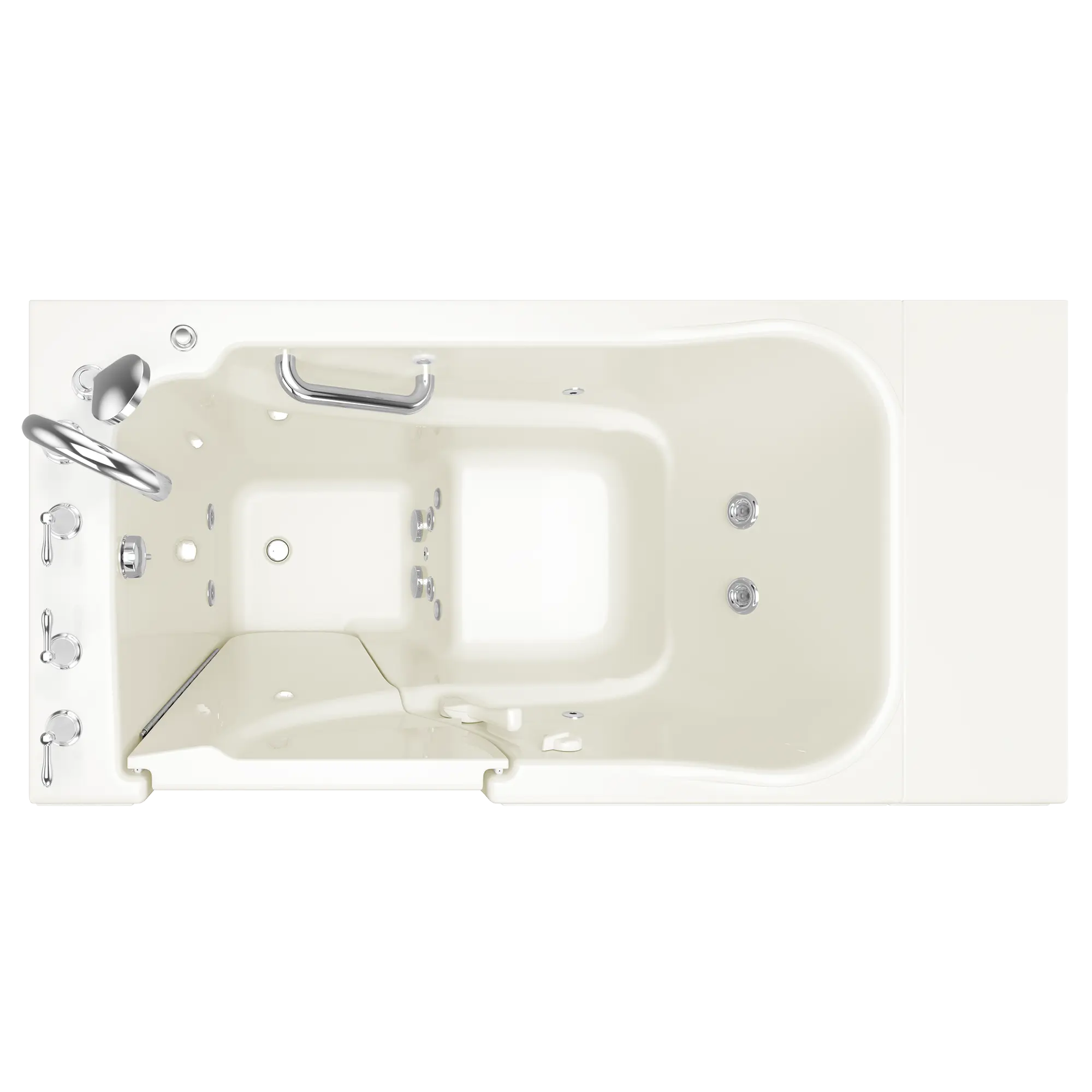 Gelcoat Value Series 30x52 Inch Walk-In Bathtub with Whirlpool Massage System - Left Hand Door and Drain // LINEN // 166970_Top_3052_409_WLL_0_CDNwebp.webp