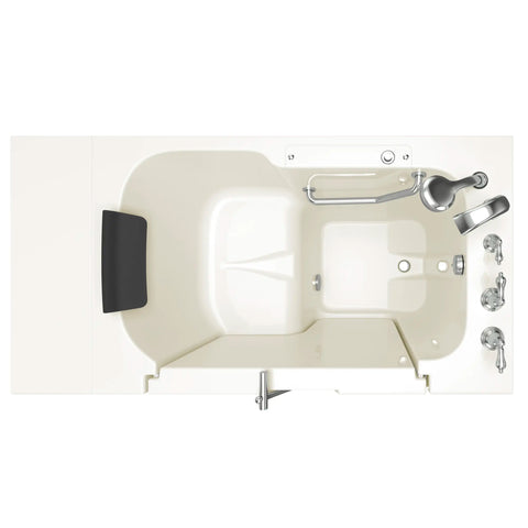 Gelcoat Premium Series 32 x 52 -Inch Walk-in Tub With Soaker System - Right-Hand Drain With Faucet