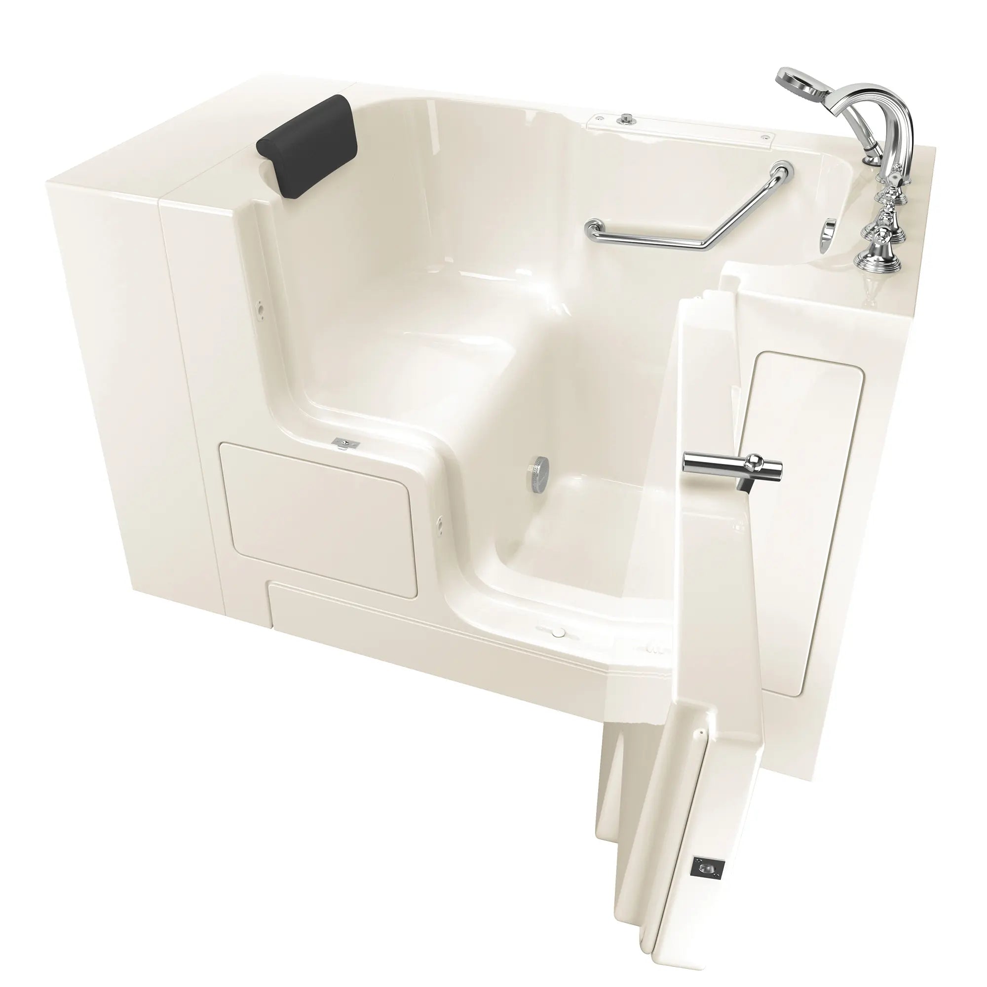 Gelcoat Premium Series 32 x 52 -Inch Walk-in Tub With Soaker System - Right-Hand Drain With Faucet // LINEN // 166983_3252OD109SRL_SSOD5232RS-BC_KO_0_CDNwebp.webp