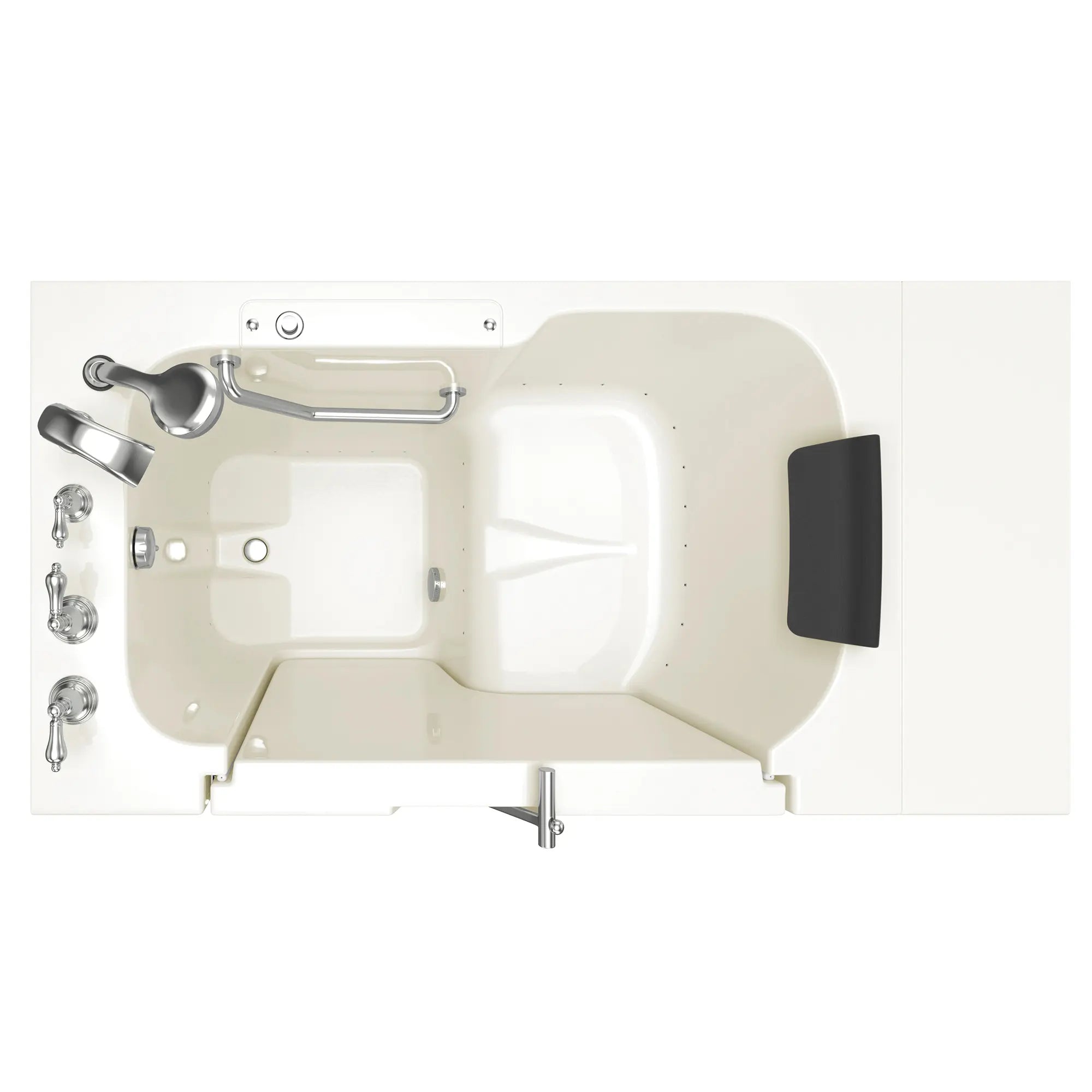 Gelcoat Premium Series 32 x 52 -Inch Walk-in Tub With Air Spa System - Left-Hand Drain With Faucet // LINEN // 166986_Top_3252OD_109_ALL_SSOD5232LA-BC_0_CDNwebp.webp