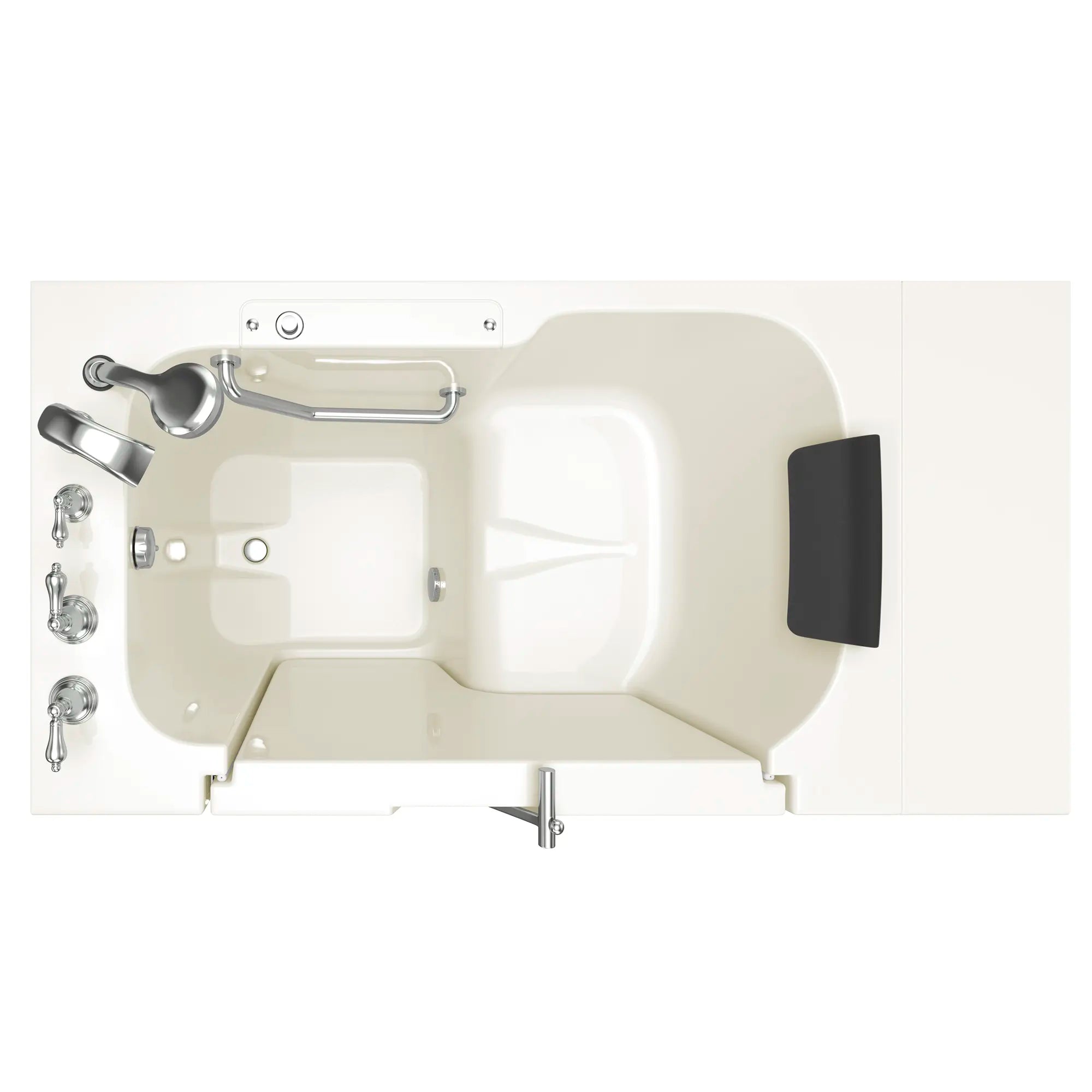 Gelcoat Premium Series 32 x 52 -Inch Walk-in Tub With Soaker System - Left-Hand Drain With Faucet // LINEN // 166988_Top_3252OD_109_SLL_SSOD5232LJ-BC_0_CDNwebp.webp