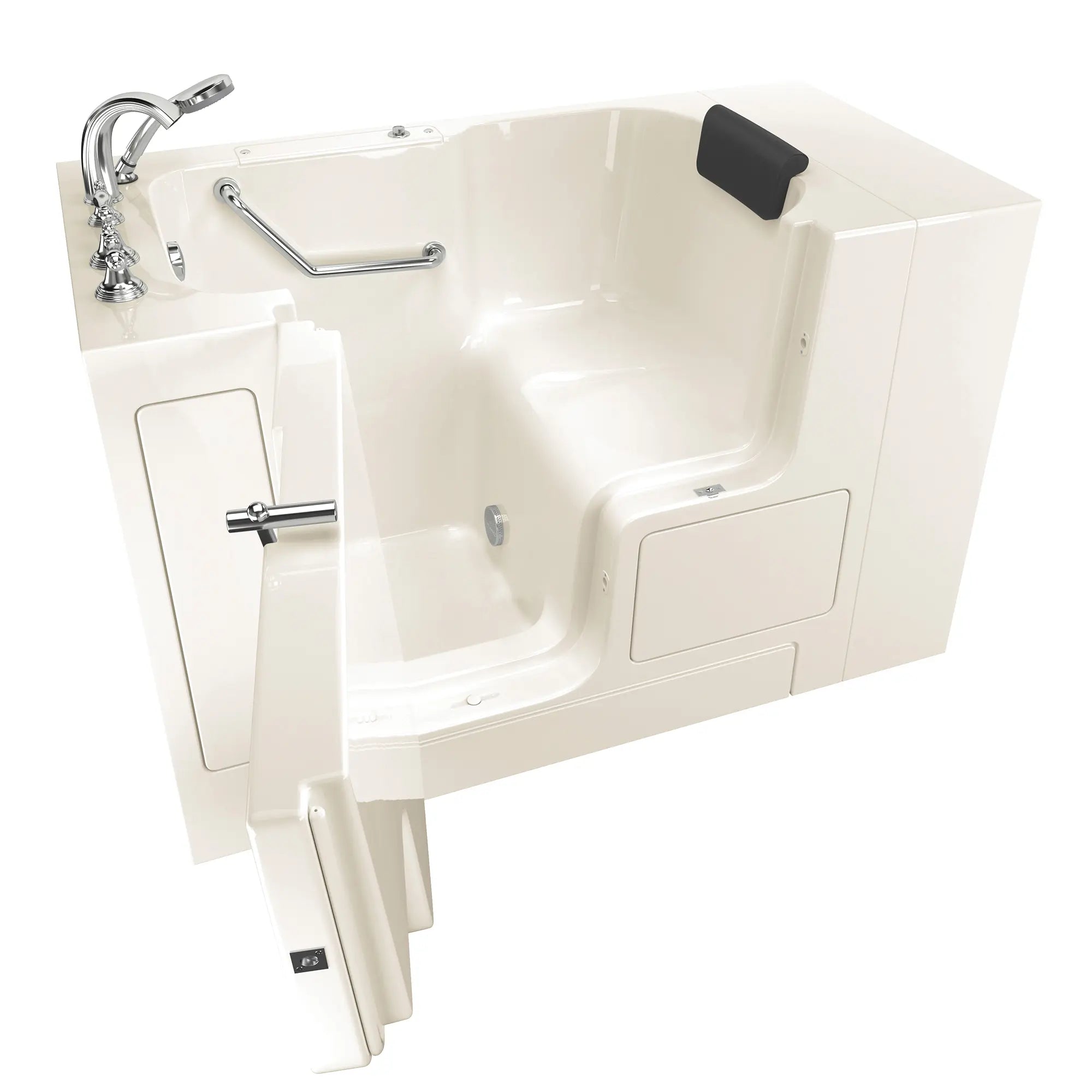 Gelcoat Premium Series 32 x 52 -Inch Walk-in Tub With Soaker System - Left-Hand Drain With Faucet // LINEN // 166992_3252OD109SLL_SSOD5232LS-BC_KO_0_CDNwebp.webp