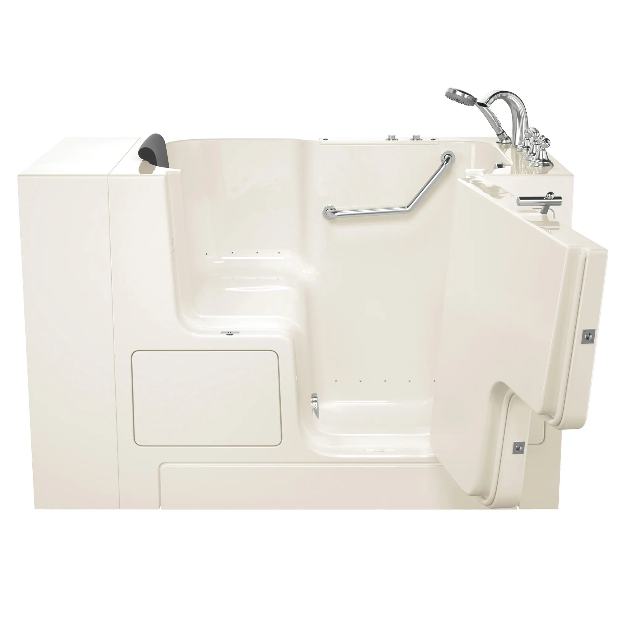 Gelcoat Premium Series 32 x 52 -Inch Walk-in Tub With Air Spa System - Right-Hand Drain With Faucet // LINEN // 166996_Front_3252OD_109_ARL_SSOD5232RA-BC_KO_0_CDNwebp.webp