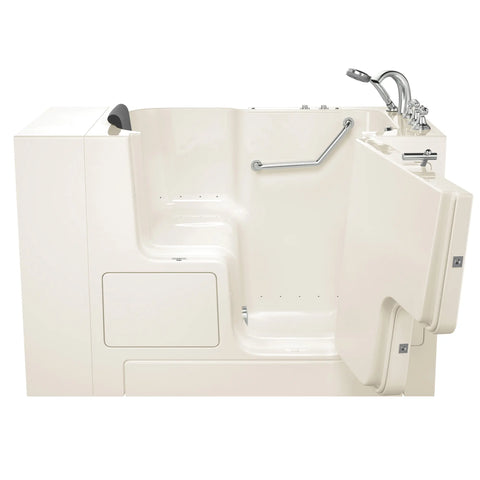 Gelcoat Premium Series 32 x 52 -Inch Walk-in Tub With Air Spa System - Right-Hand Drain With Faucet