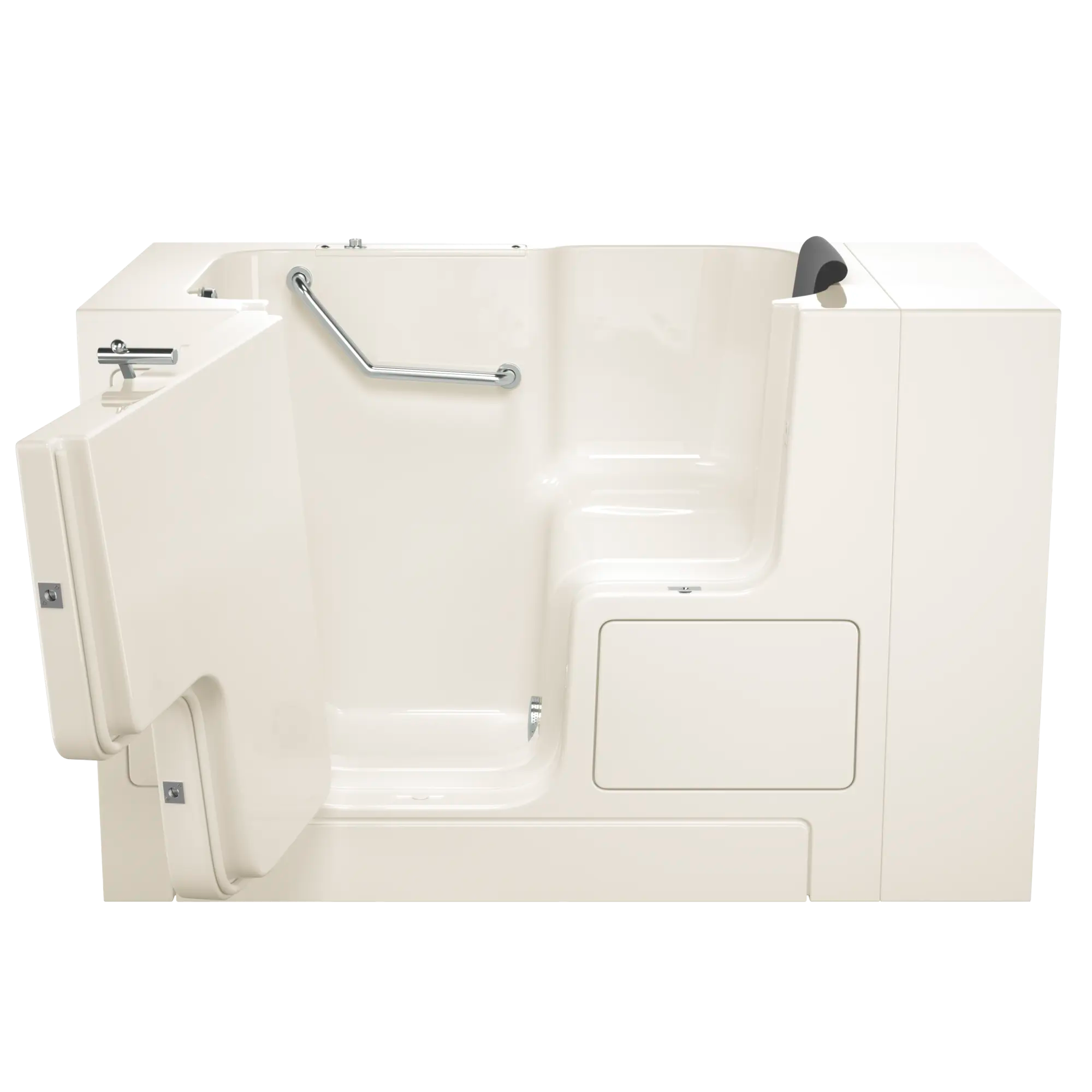 Gelcoat Premium Series 32 x 52 -Inch Walk-in Tub With Soaker System - Left-Hand Drain // LINEN // 167023_Front_3252OD_105_SLL_0_CDNwebp.webp