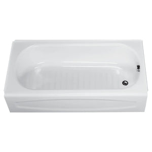 [0263112.020] New Solar® 60 x 30-Inch Integral Apron Bathtub Above Floor Rough With Right-Hand Outlet - White