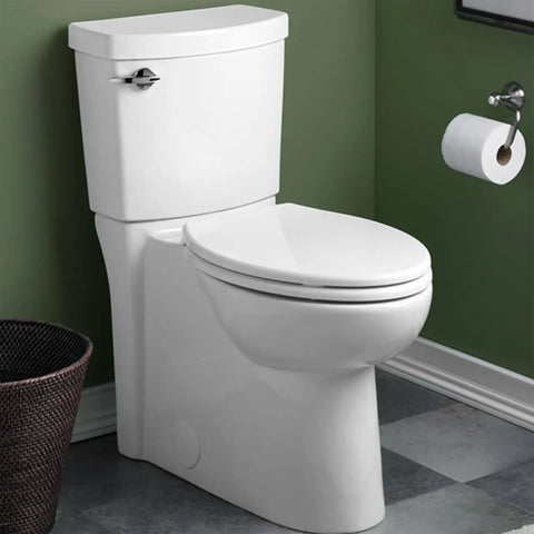 Clean Concealed Trapway 1.28 GPF/4.8 LPF Left Trip Lever 16-1/2-in. Elongated-Front Toilet