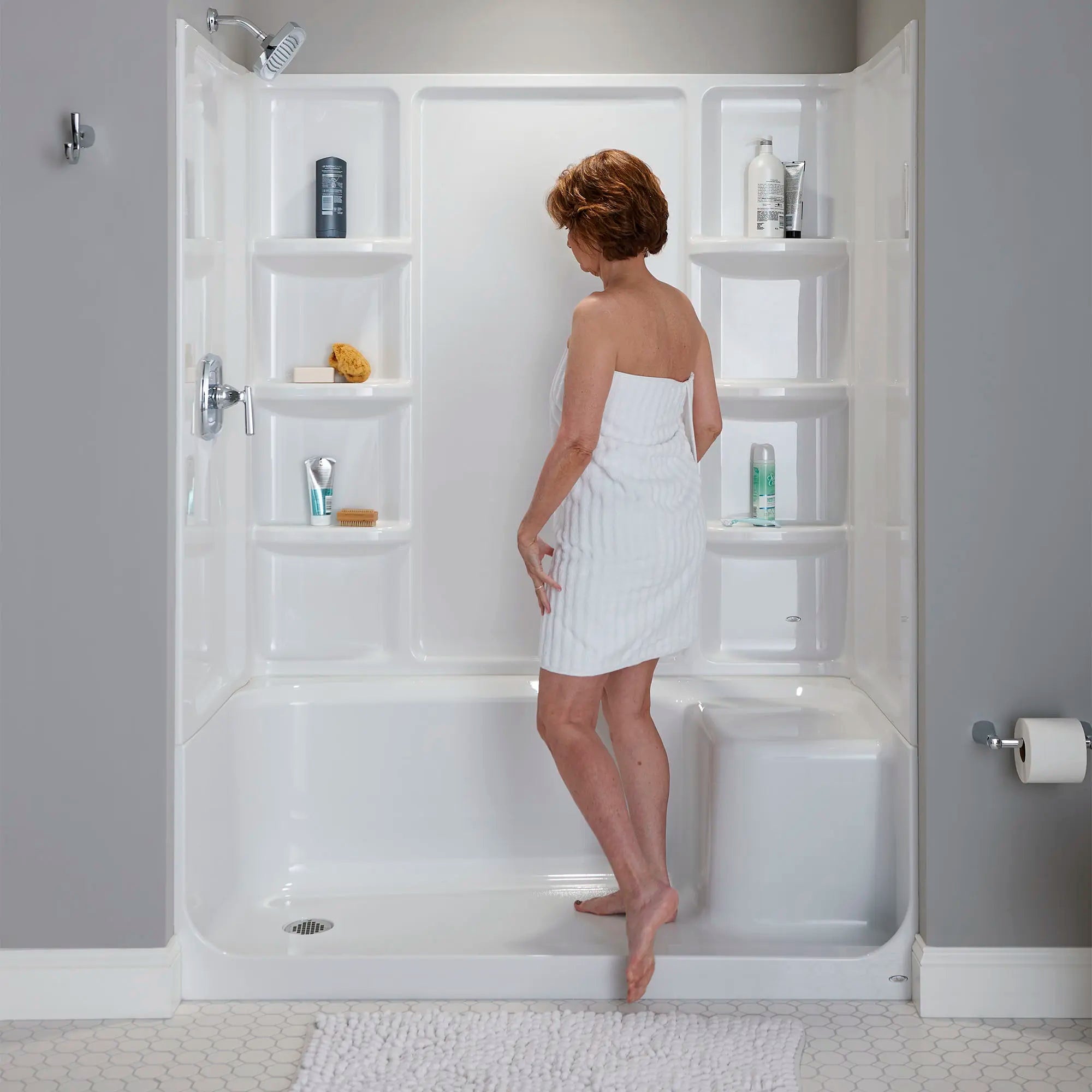 Elevate Seated Shower Base - Left Hand Outlet // ARCTIC // 167192_L_6030ST3L011_1_0_CDNwebp.webp