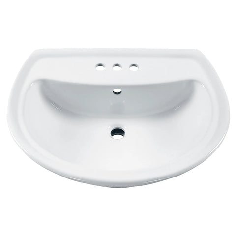 Cadet 4-Inch Centerset Pedestal Sink Top