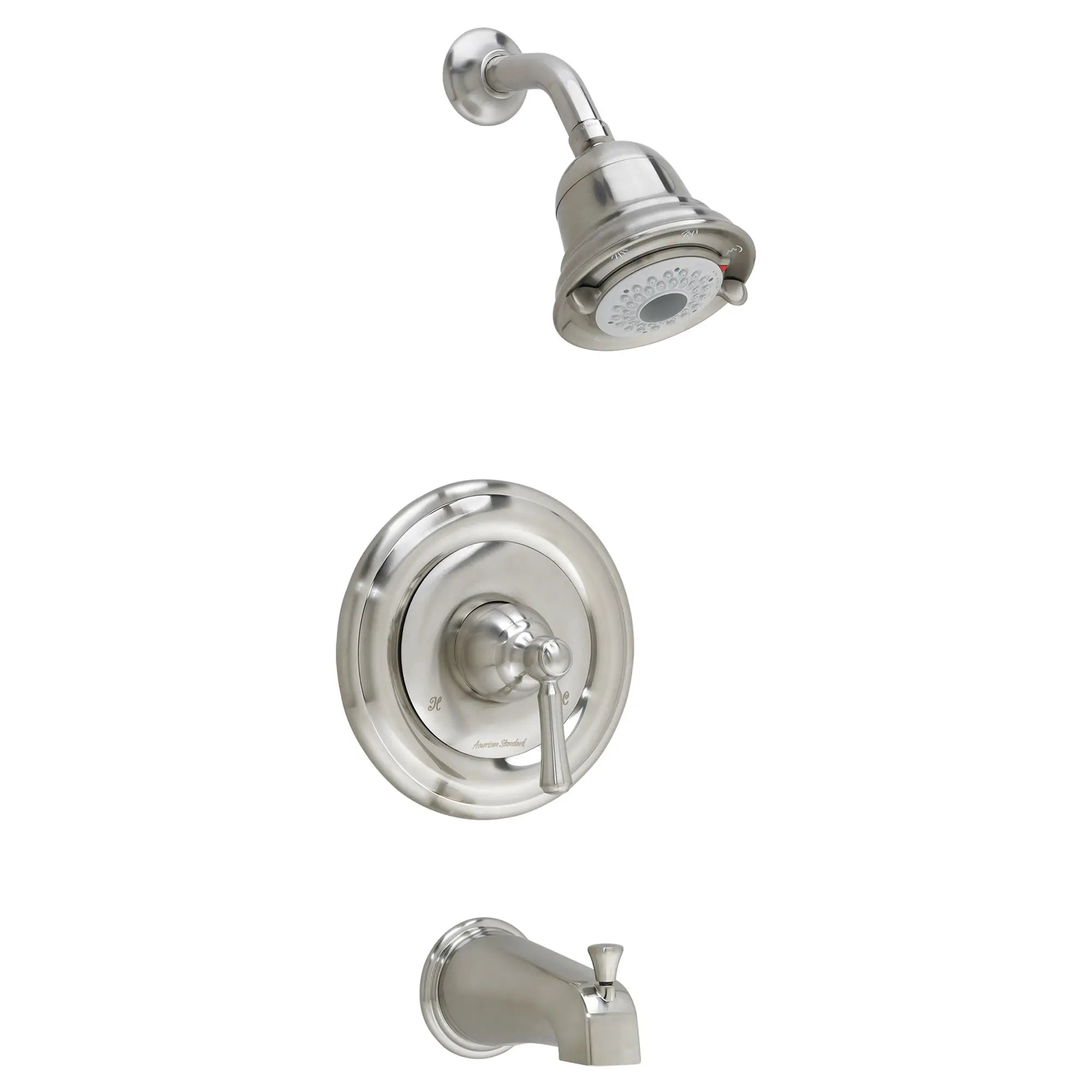 Portsmouth 2.0 GPM Tub and Shower Trim Kit with FloWise Showerhead and Lever Handle // BRUSHED NICKEL // 167373_P-T420502295_02_0_CDNwebp.webp